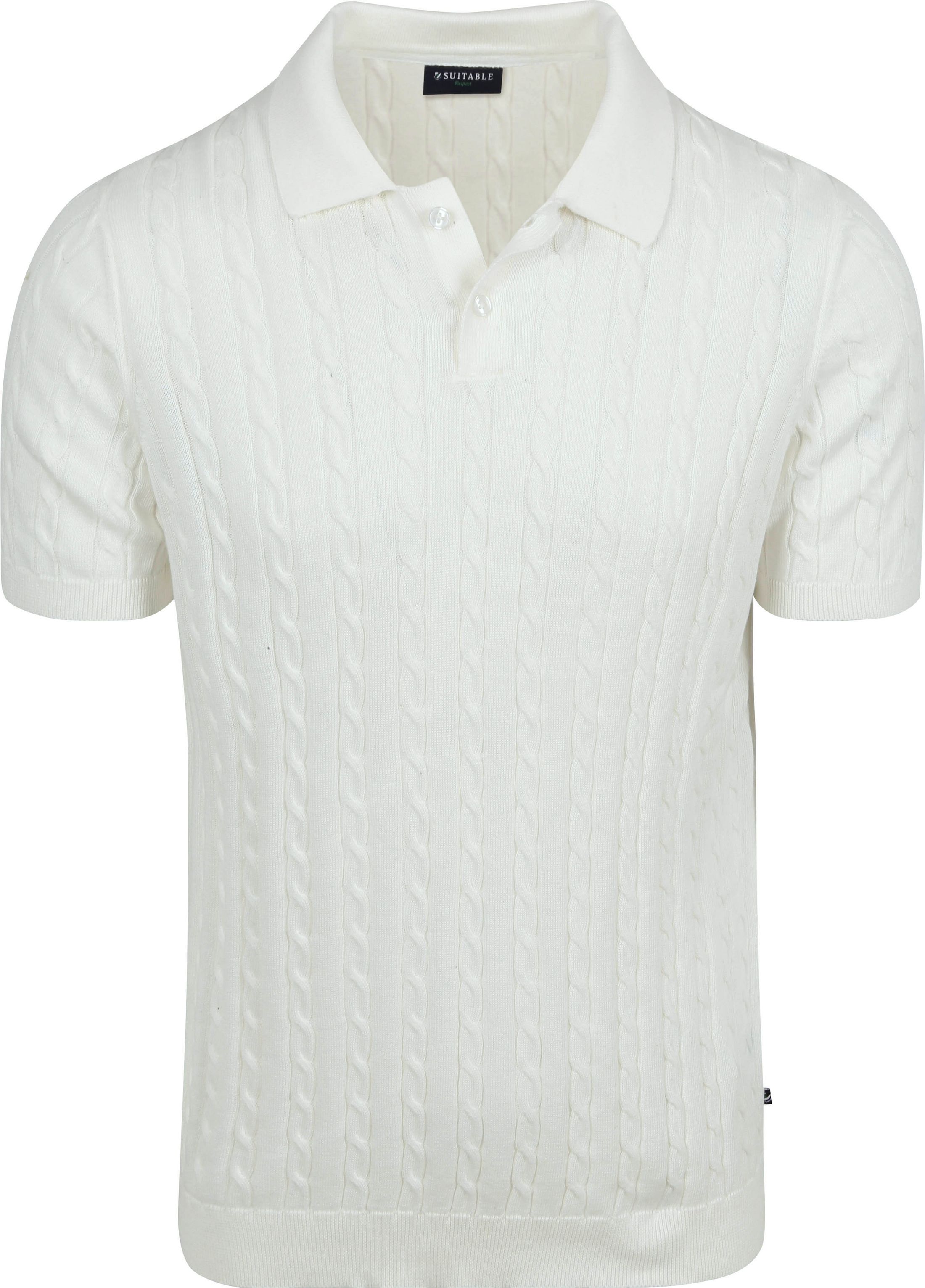 Suitable Respect Poloshirt Knit Cable Ecru kaufen | RSP-26CAB-1BSS-ECRU | Suitable