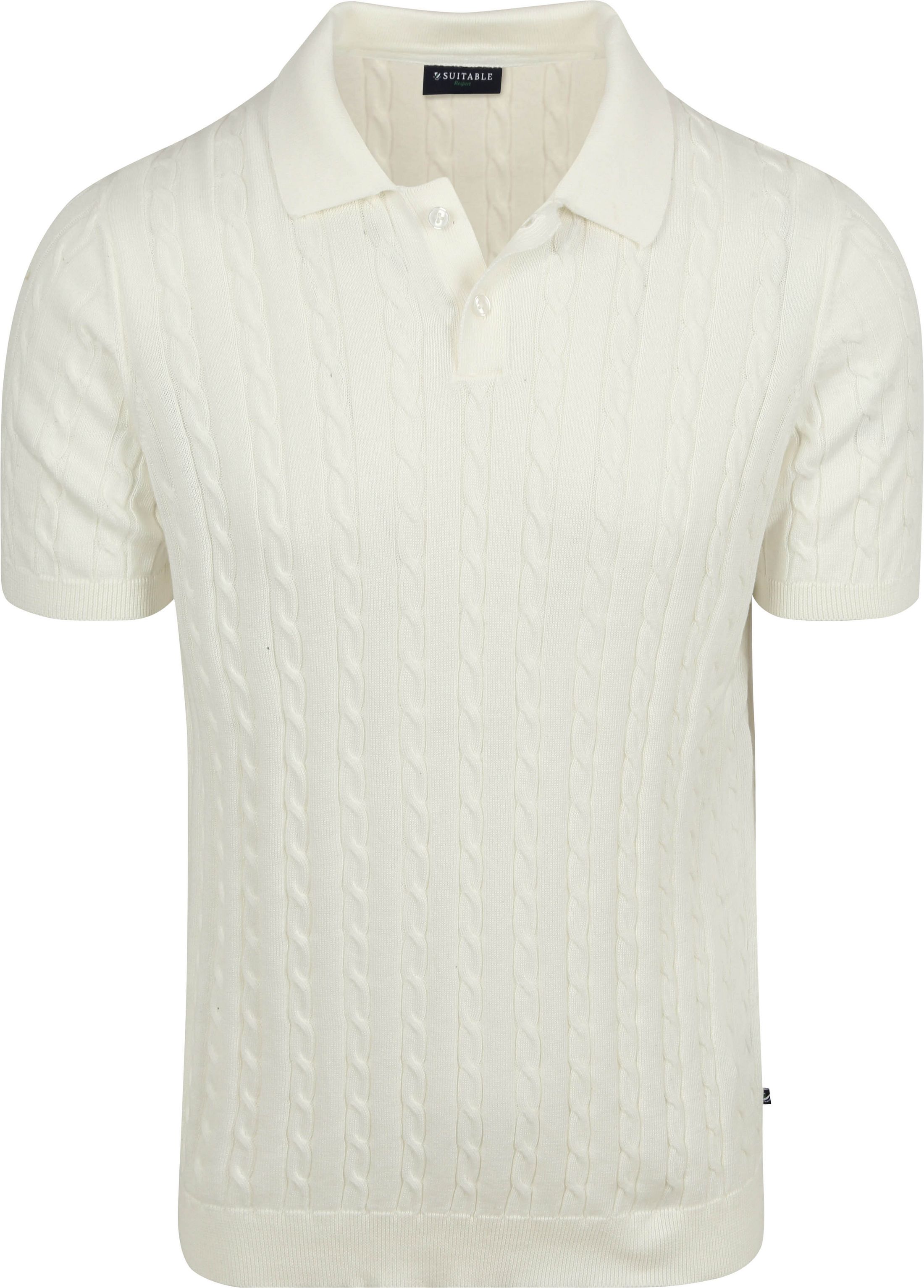 Køb Suitable Respekt Polo Knit Cable Ecru RSP-26CAB-1BSS-ECRU | Suitable