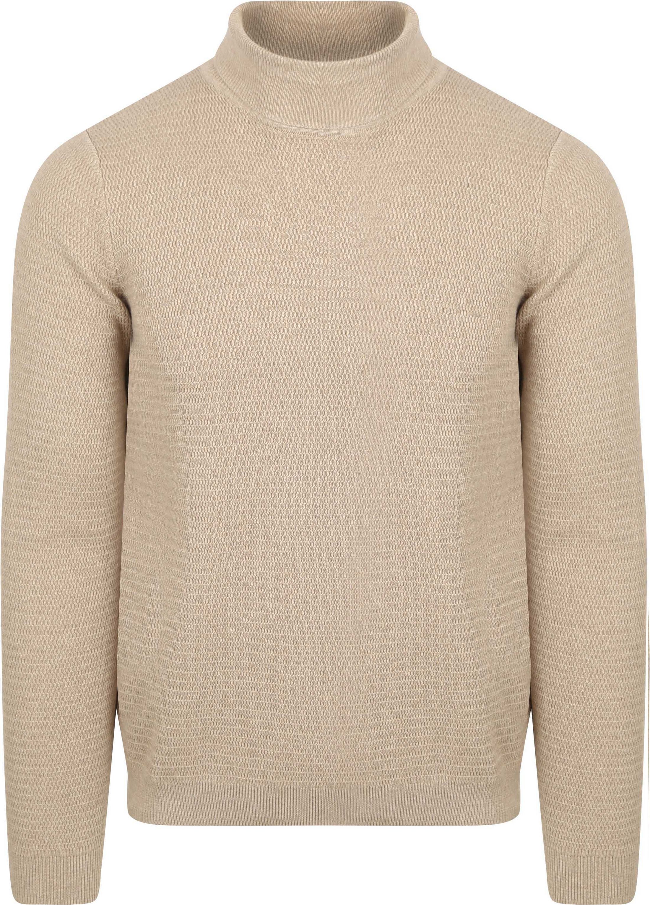 Suitable Strikketrøje Struktur Melange Sand RSP-25-STRUCCOL-SA