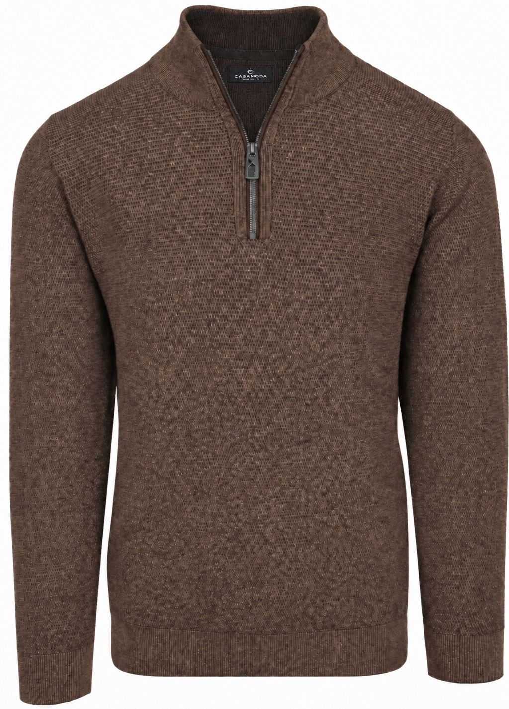 CASAMODA Half-zip Pull Structure Marron chiné commander en ligne | 454479000-677 | Suitable Luxembourg