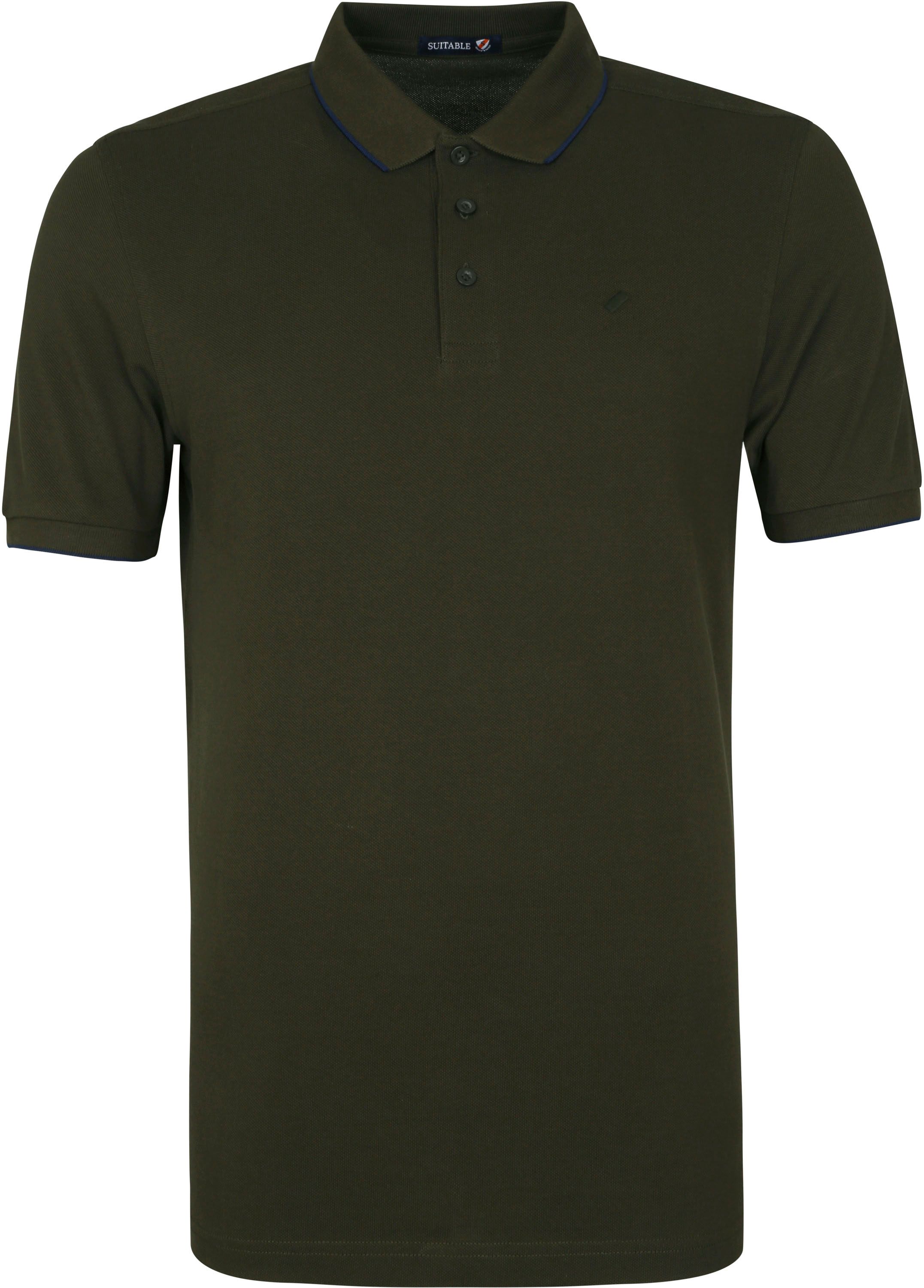 Suitable Polo Tip Ferry Vert Olive 210055-20S-57 Dark olive commander en ligne | Suitable