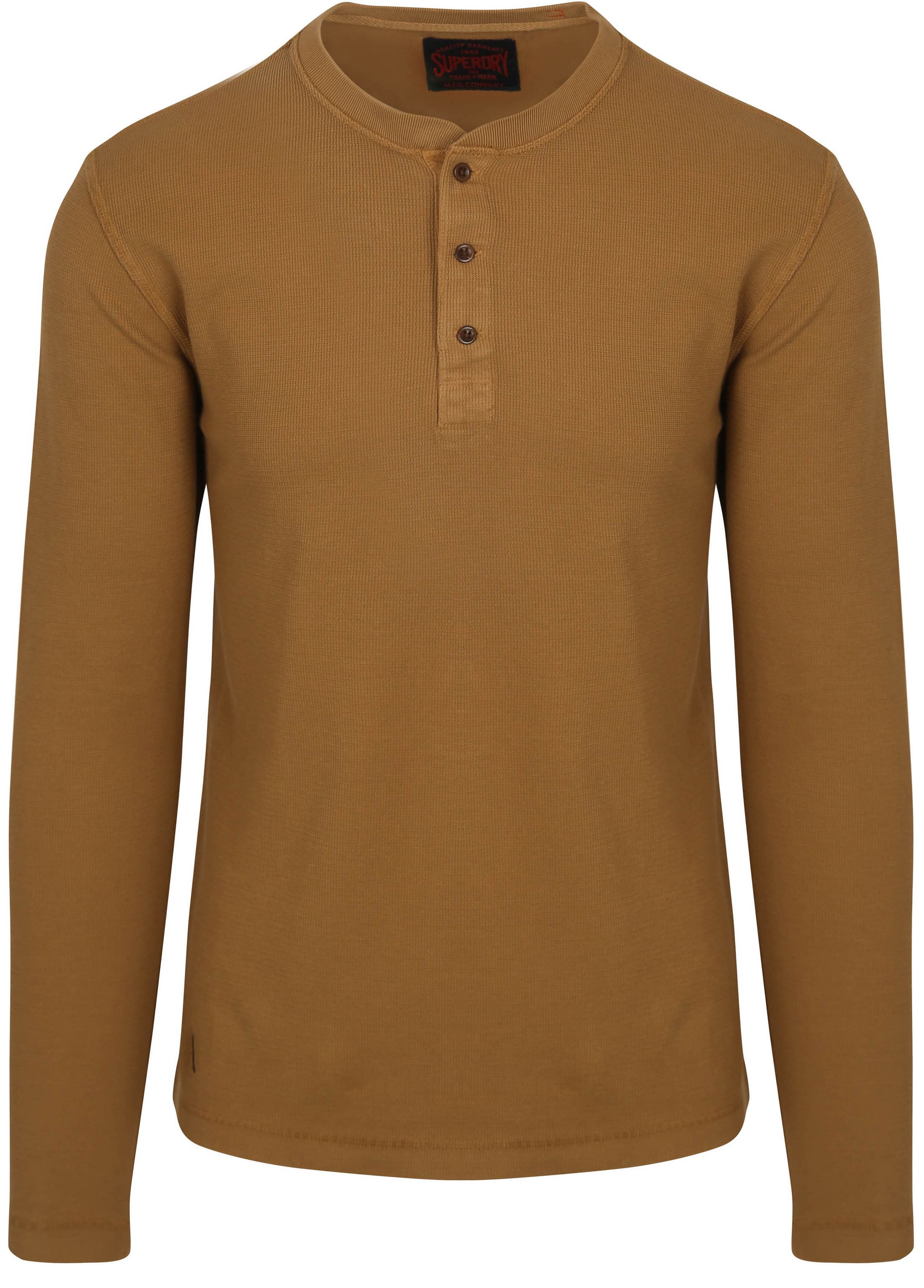 Superdry Trui Henley Waffle Washed Antraciet M6010776A-1LD kopen | Suitable