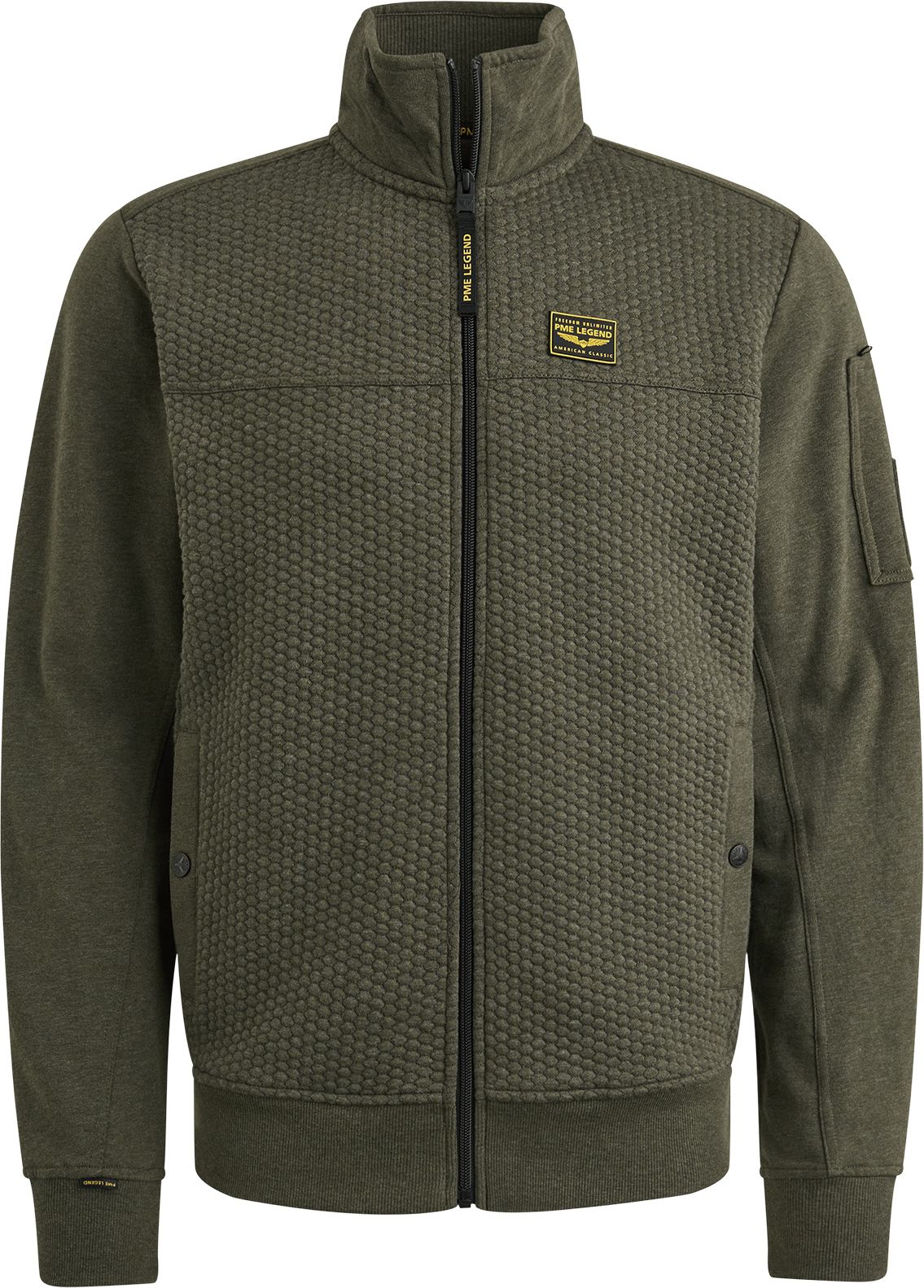 PME Legend Cardigan Jacquard Interlock Beluga Green order online | PSW2509436-8039 | Suitable Norway