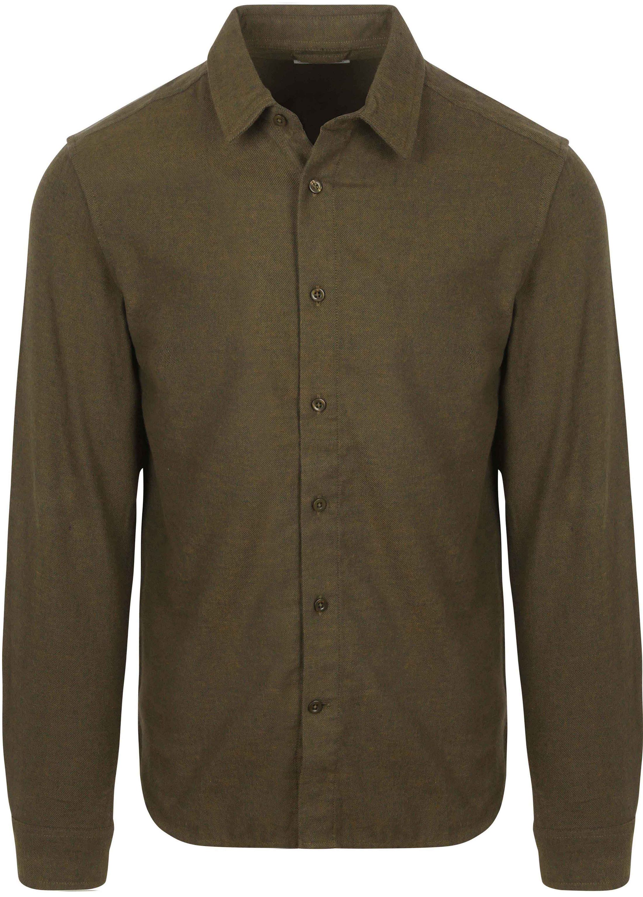 KnowledgeCotton Apparel Camicia Verde scuro 1090114-1090 
