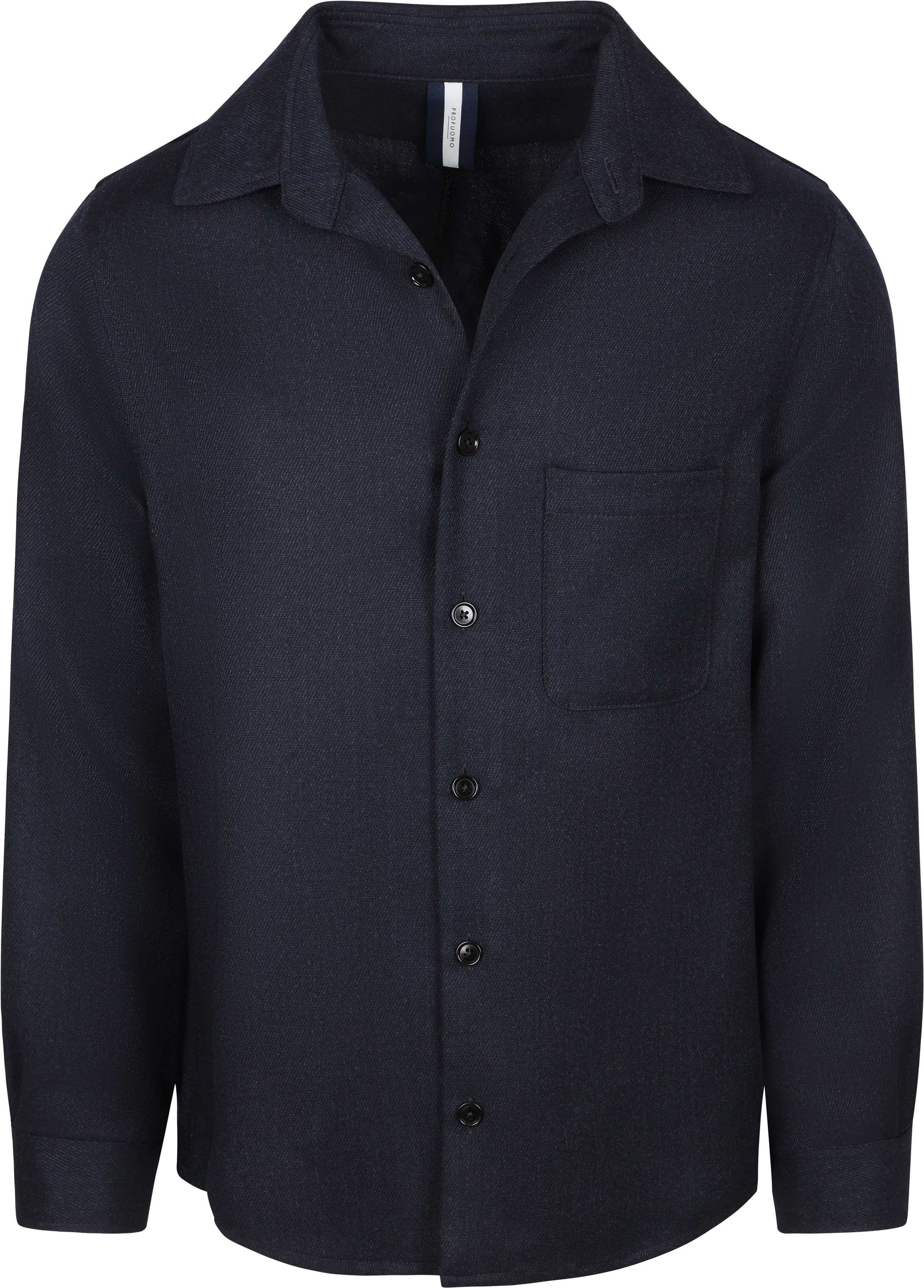 Profuomo Overshirt Wool Mouliné Navy order online | Suitable Liechtenstein