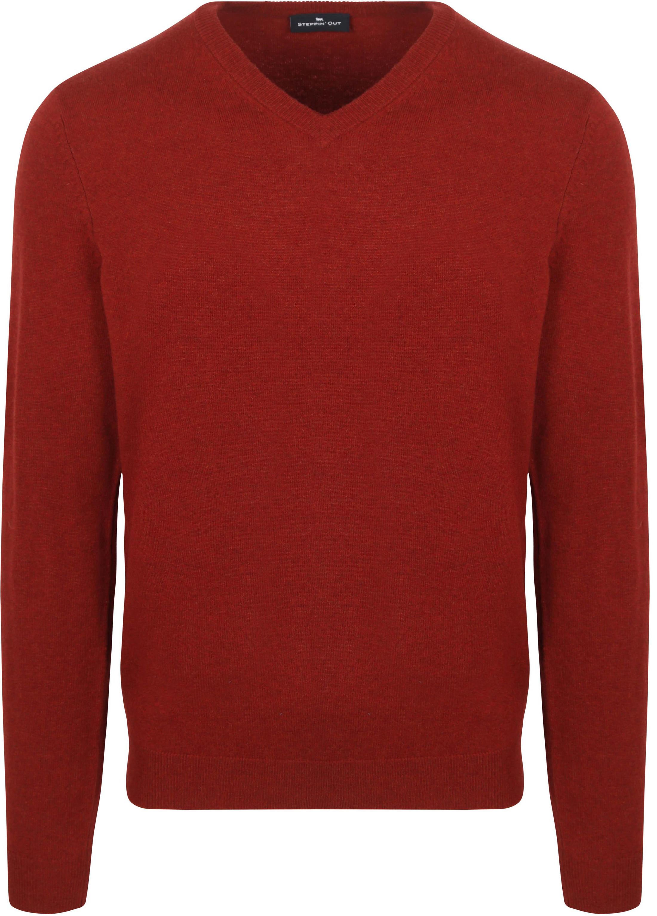 Steppin' Out Pullover V-Neck Merino Wool Red PU-V-MRI-REF12-SO-25.05 Fireglow order online | Suitable