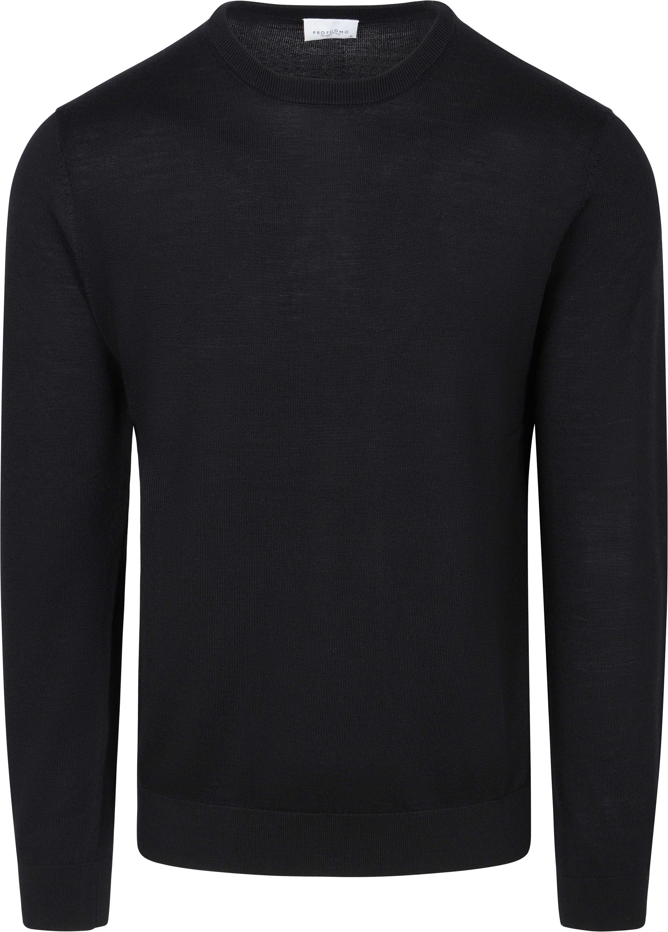 Profuomo Pull-over Laine Merinos Noir PPXJ30024C-A commander en ligne | Suitable