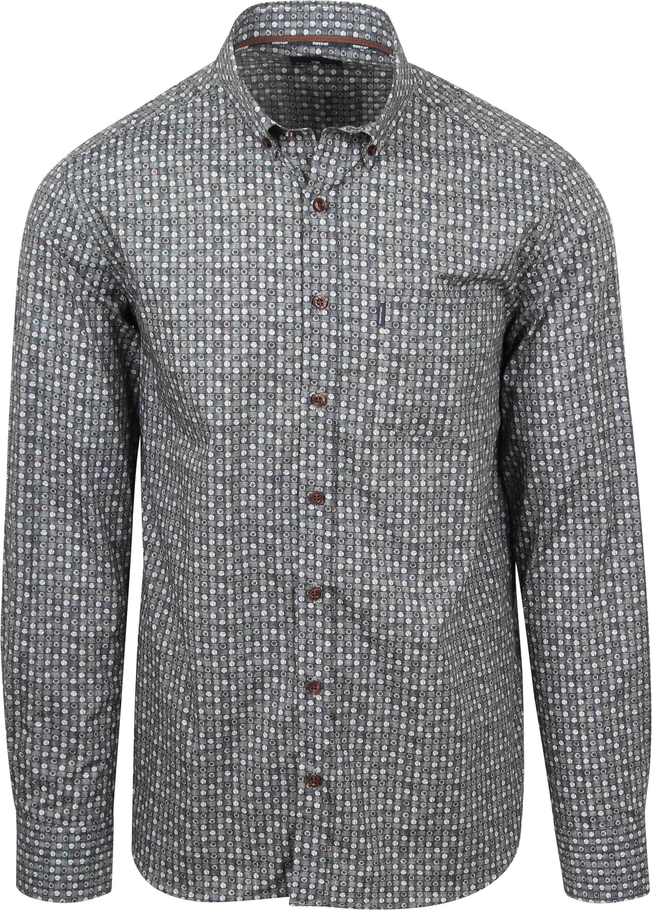 State Of Art Skjorte Poplin Grå 21425275-4911
