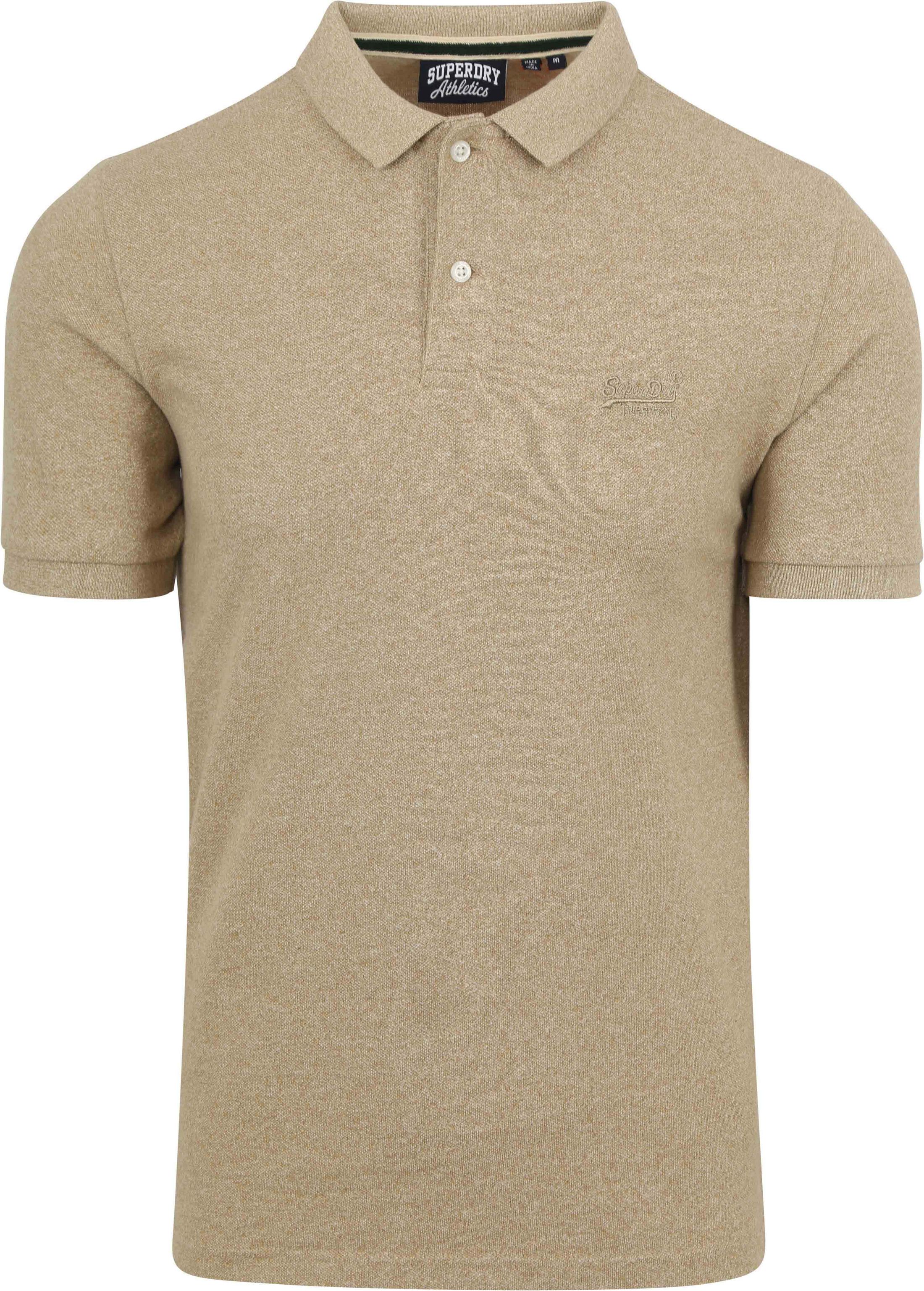 Superdry Klassisk Poloskjorte Melange Beige M1110343A-9XE
