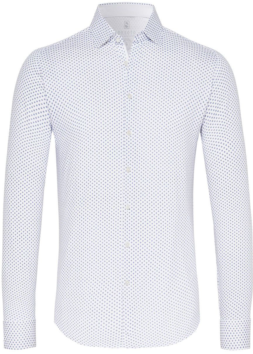 Desoto Skjorte Kent Grafisk Mønster Hvit 98028-3-150