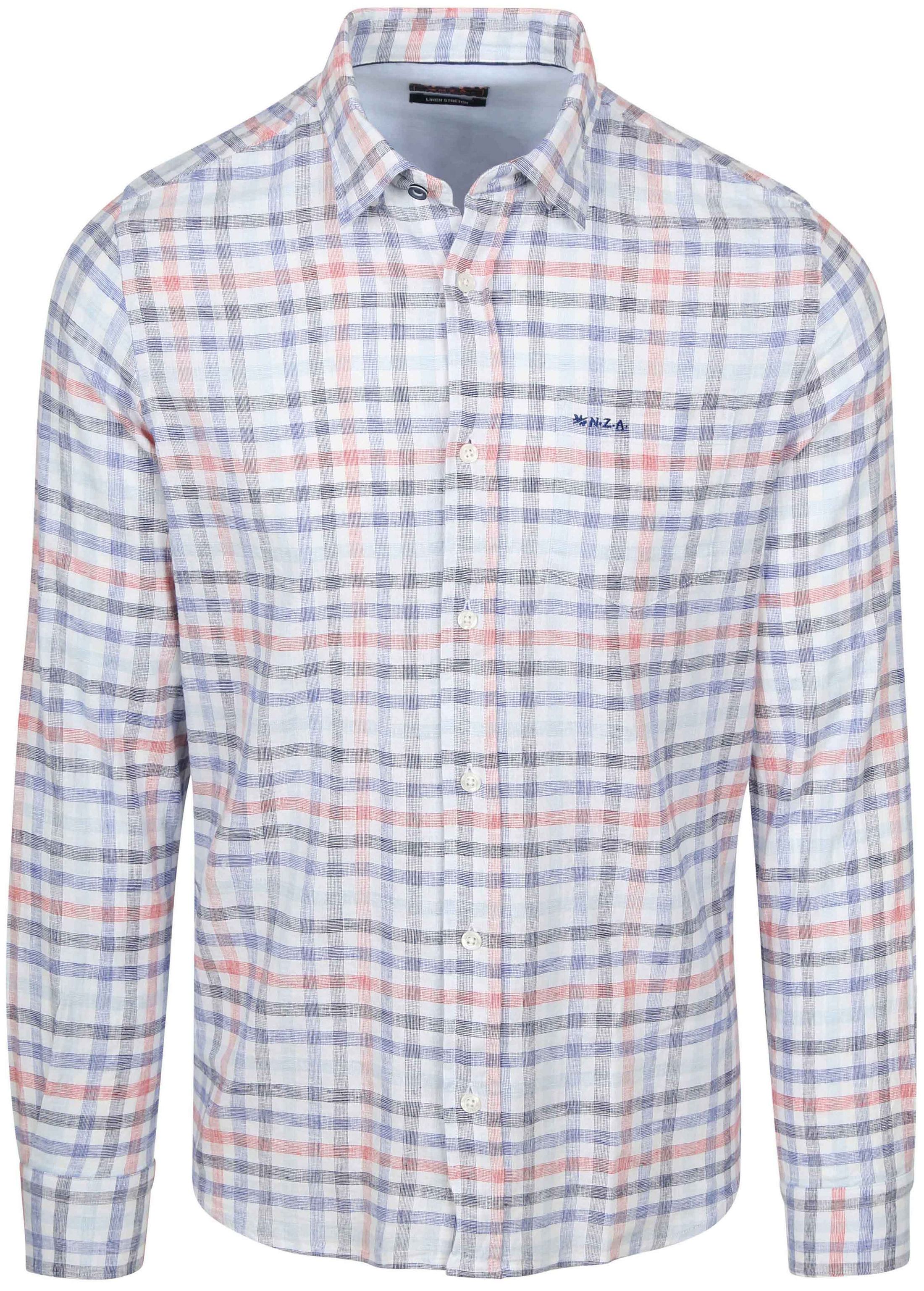 NZA Shirt Picton Linen Blend Multicolour A Carreaux  26AN533-2642 commander en ligne | Suitable