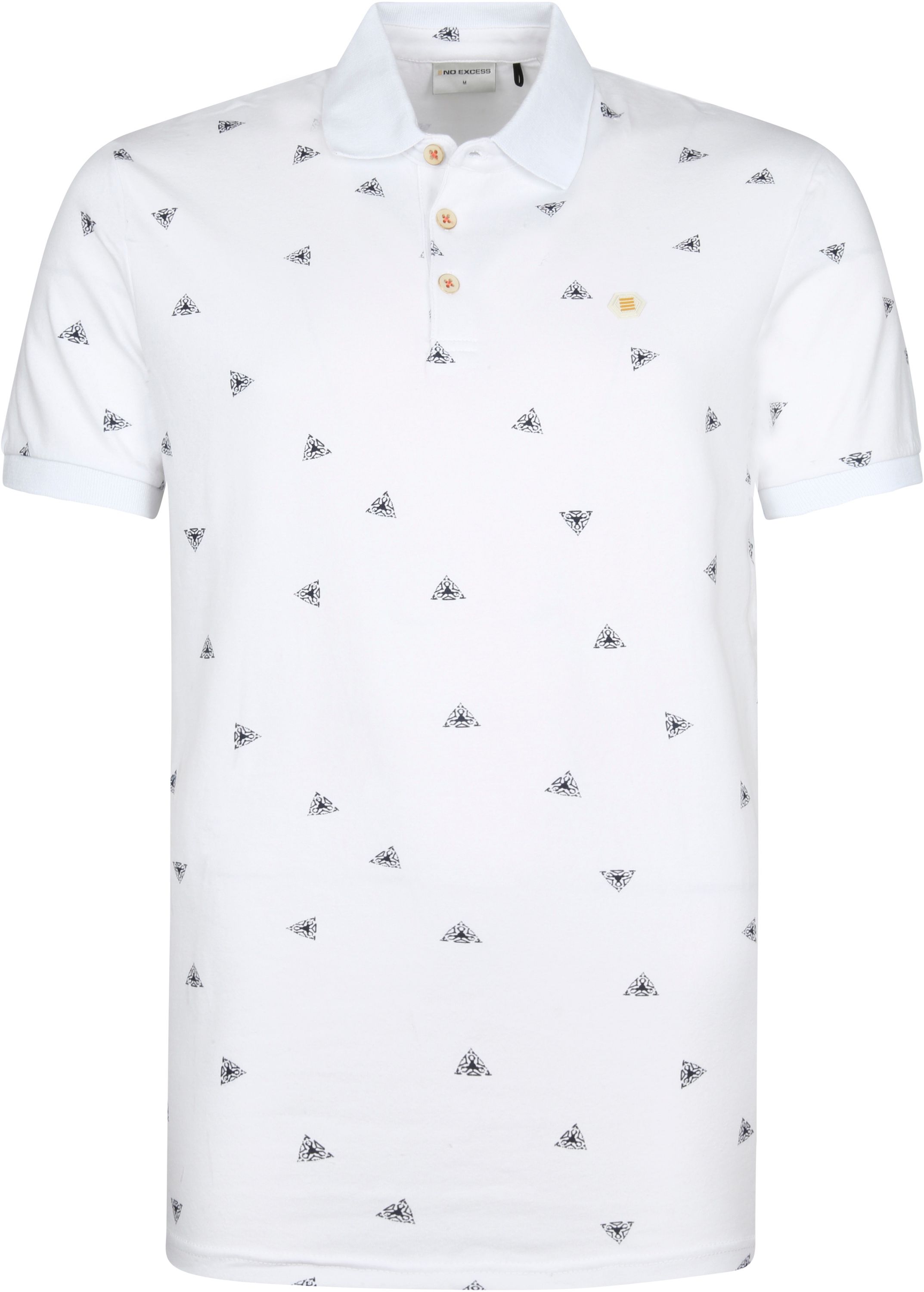 No Excess Polo med trykk Hvitt 15370319
