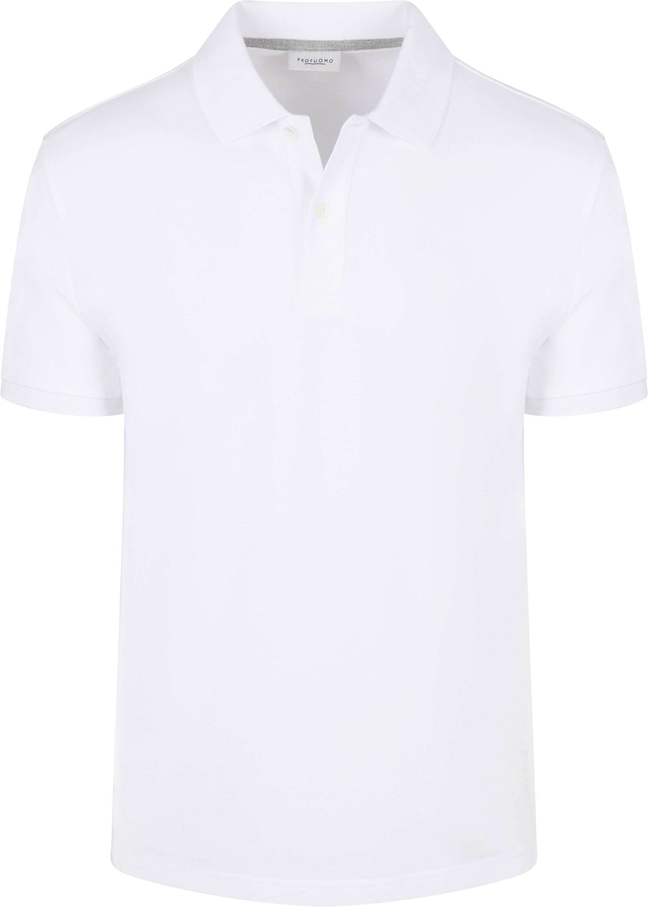 Profuomo Piqué Poloshirt Blanche commander en ligne | Suitable