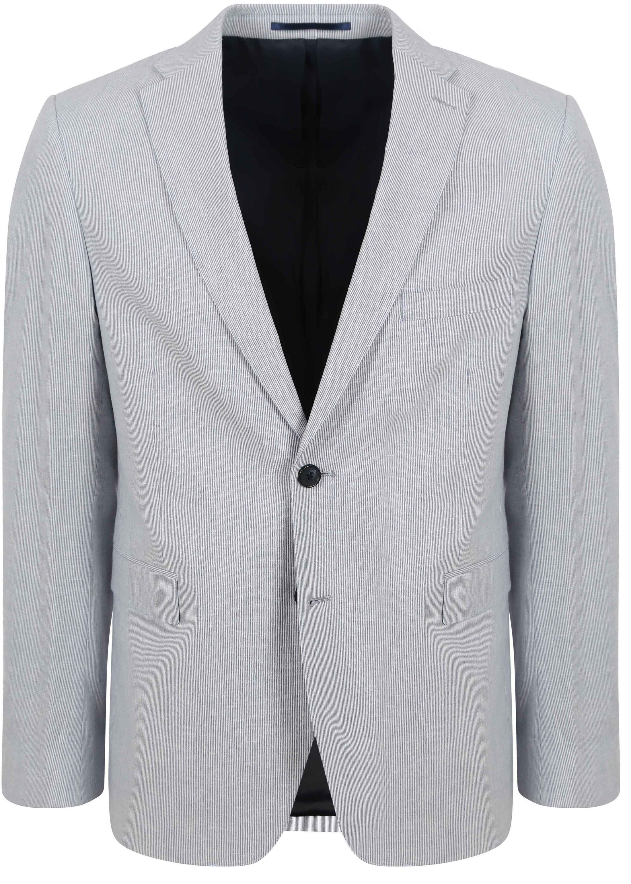 Suitable Blazer i Linstreif Lyseblå BL-LIN-stripe-SS24-03