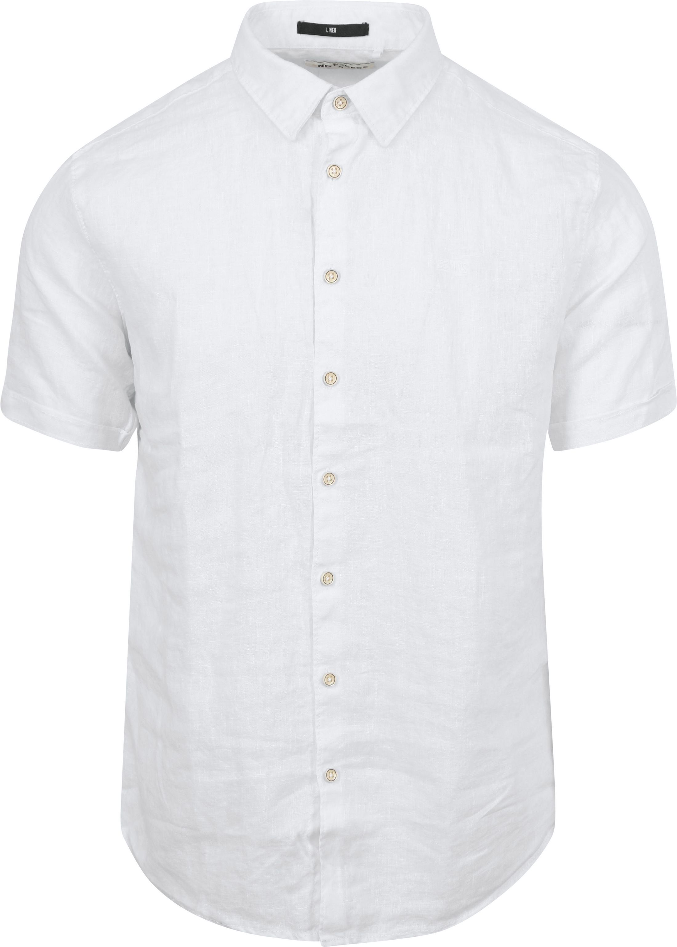 No Excess Short Sleeve Overhemd Linnen Wit 23480336SN-010 kopen | Suitable