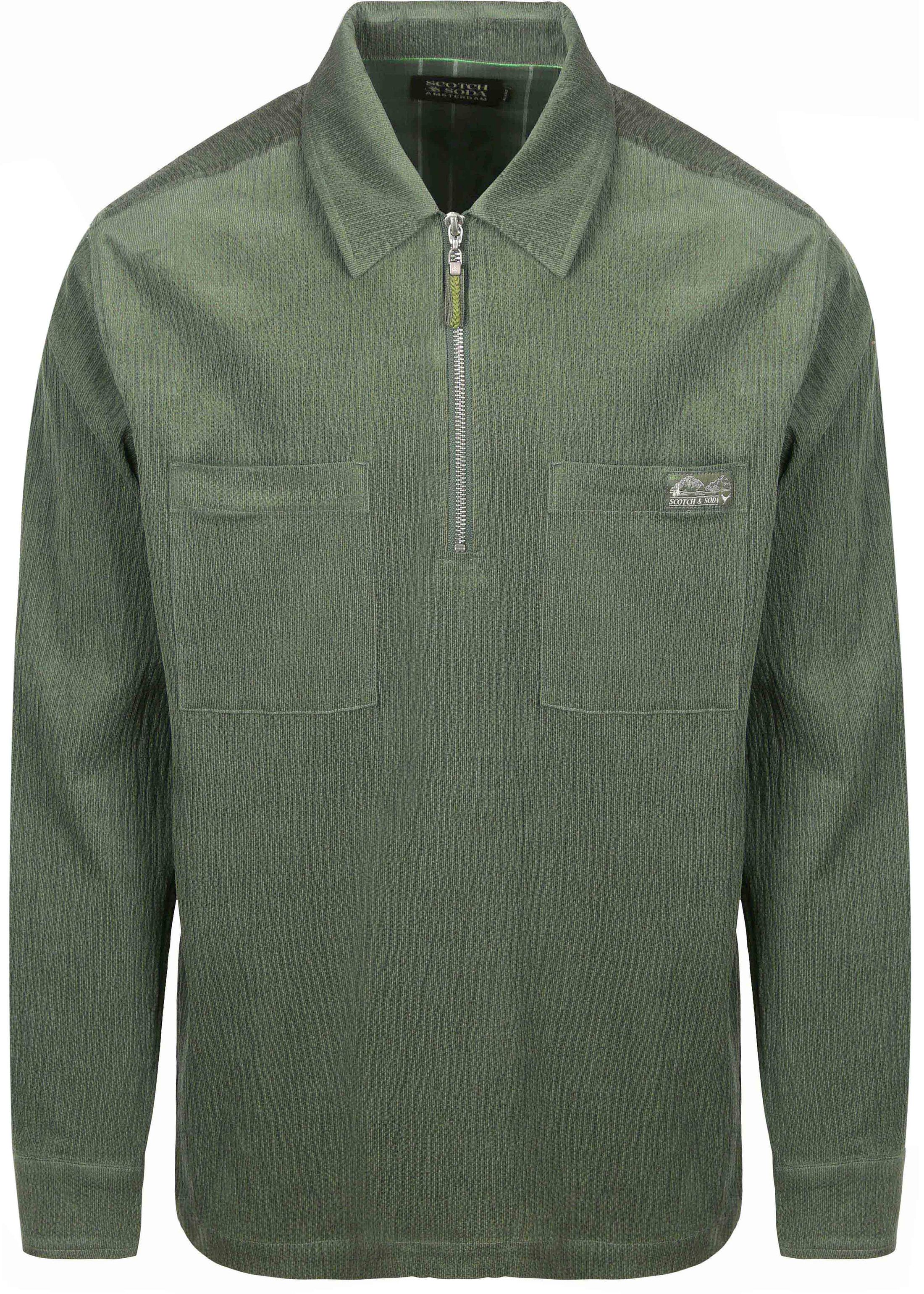 Køb Scotch & Soda Fløjl Langærmet Polo Grøn 181263-250 | Suitable