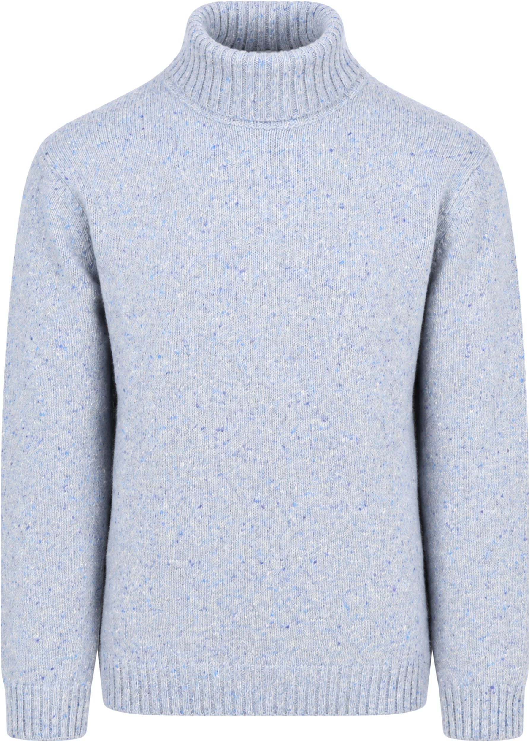 Suitable Pull à col roulé Tweed Bleu clair commander en ligne | PU-RSP-TW-COLL.26.02 | Suitable Luxembourg
