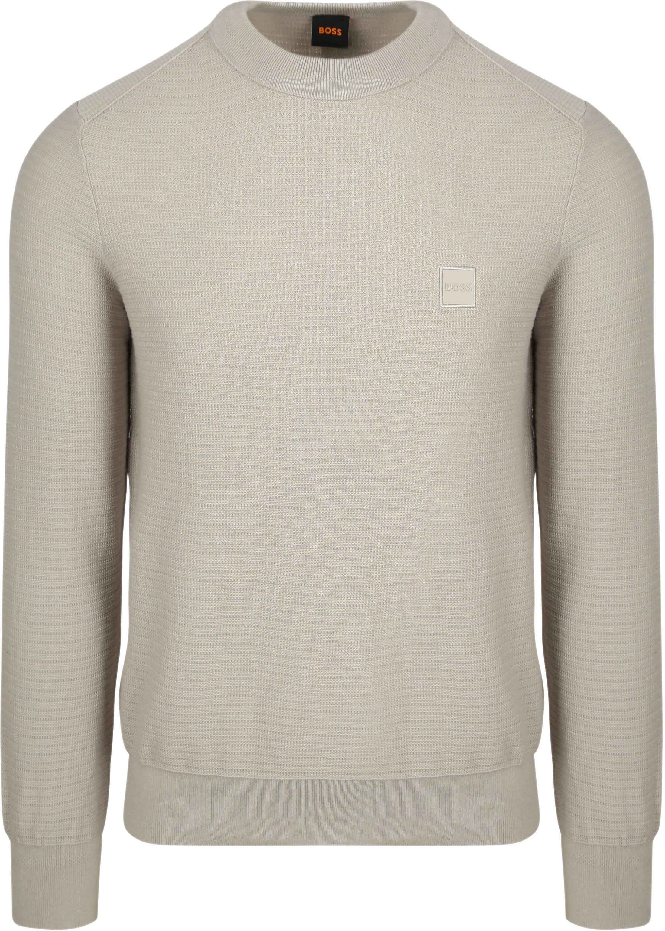 BOSS Sweter Beżowy 50527584-070 
