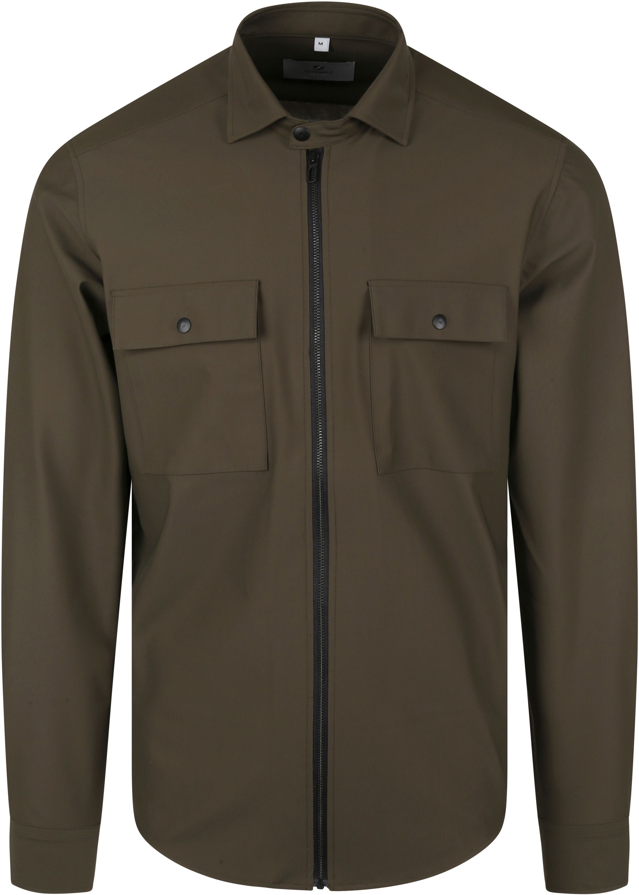 Suitable Kardigan Zielony 245-2 shirt jacket zip 