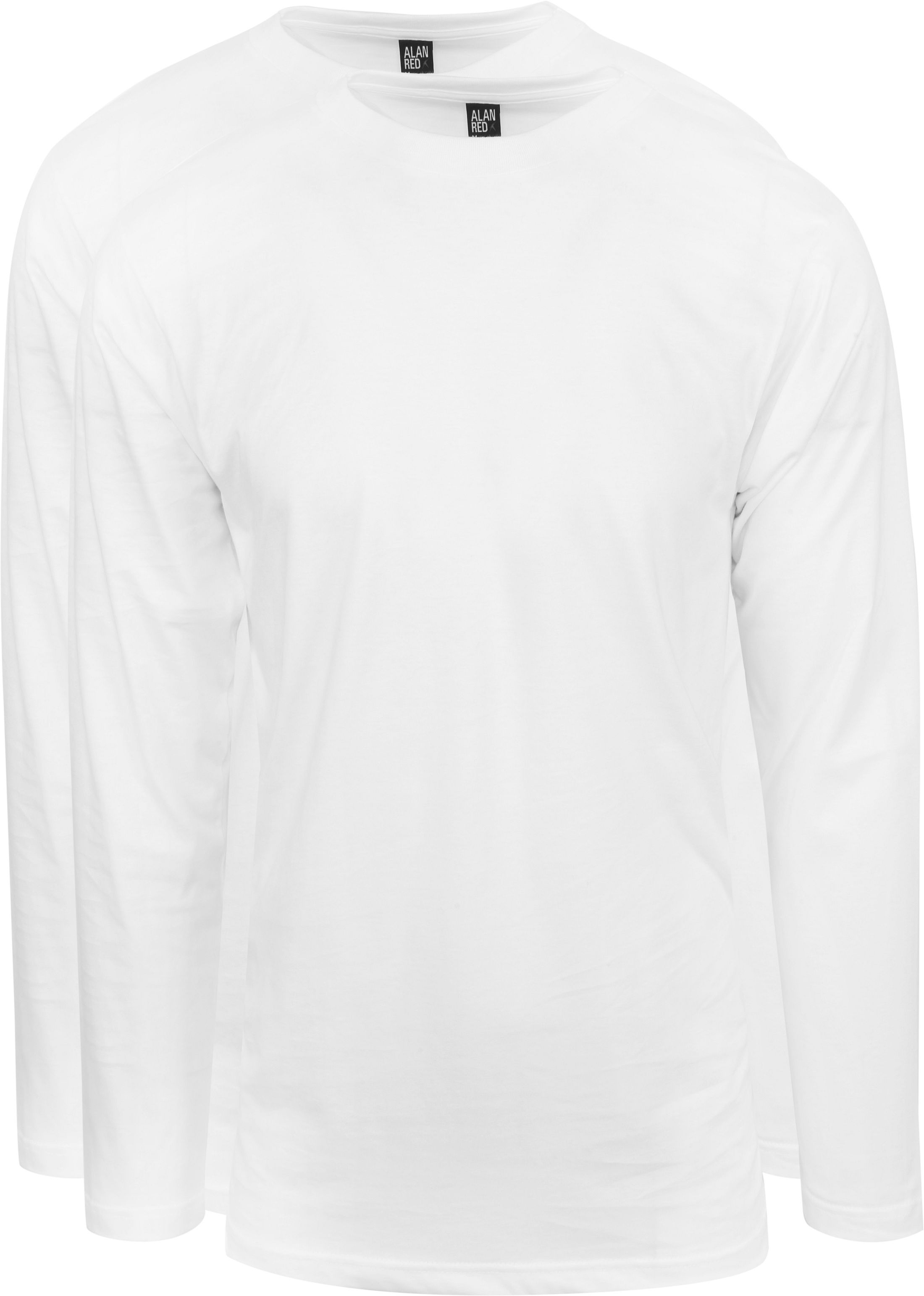 Alan Red T-shirt Biały 3128/2P/01 Virginia LS White 2-pack