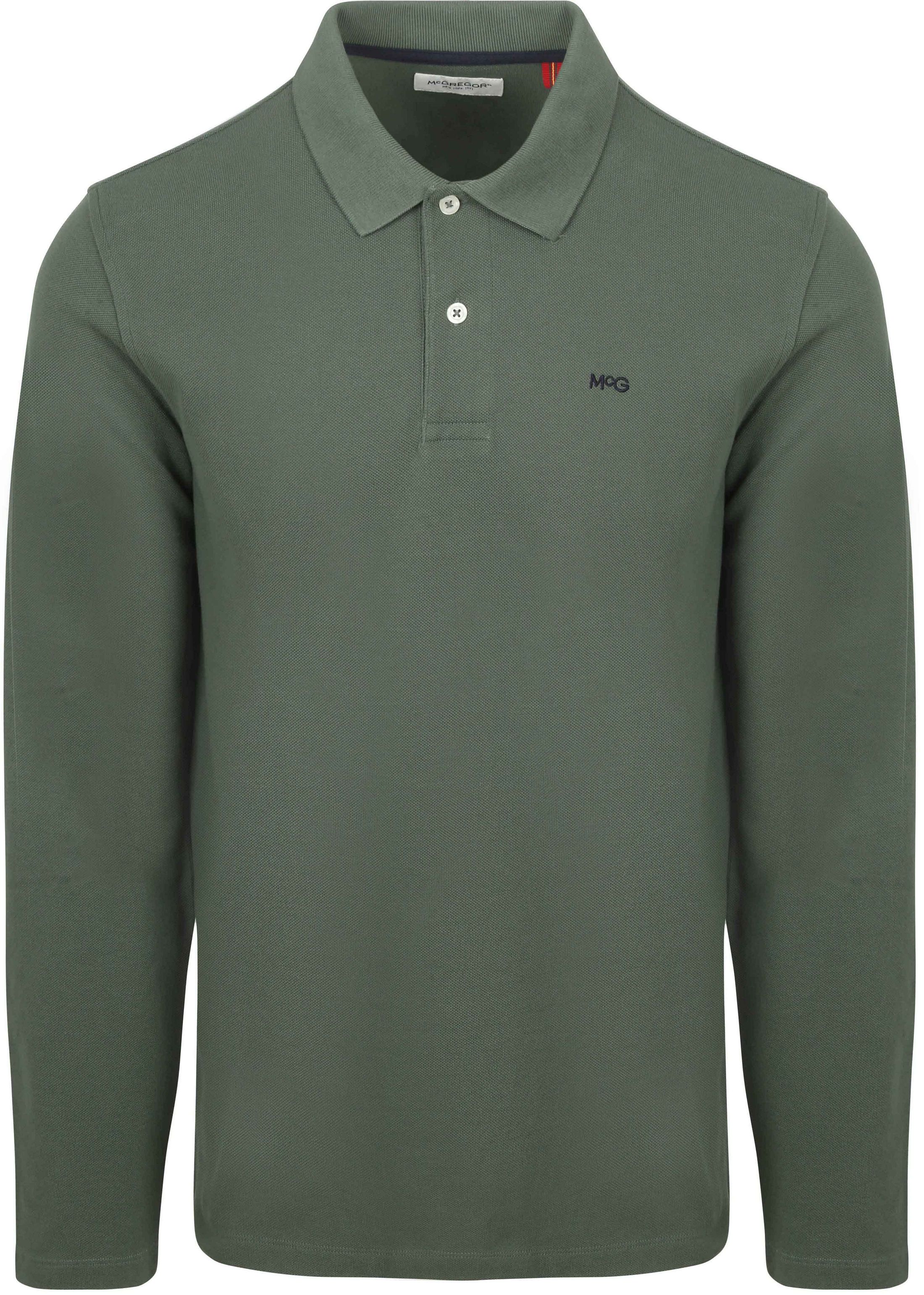 McGregor Langærmet Poloshirt i Salviegrøn MM999.9003.01-5108