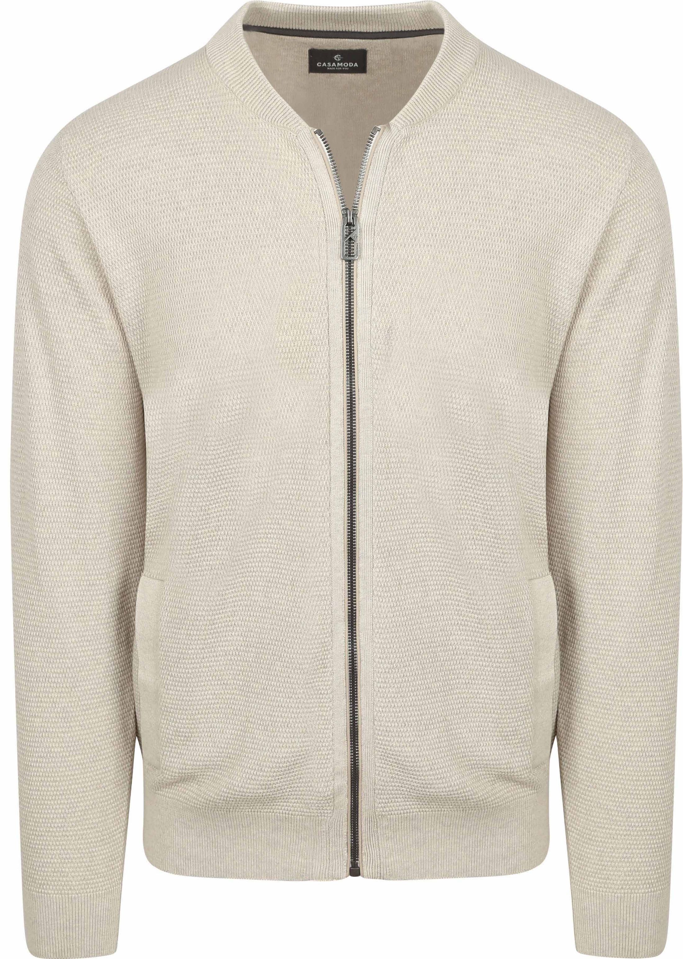 Casa Moda Strickjacke Zip Structure Ecru 454479100-008 kaufen | Suitable