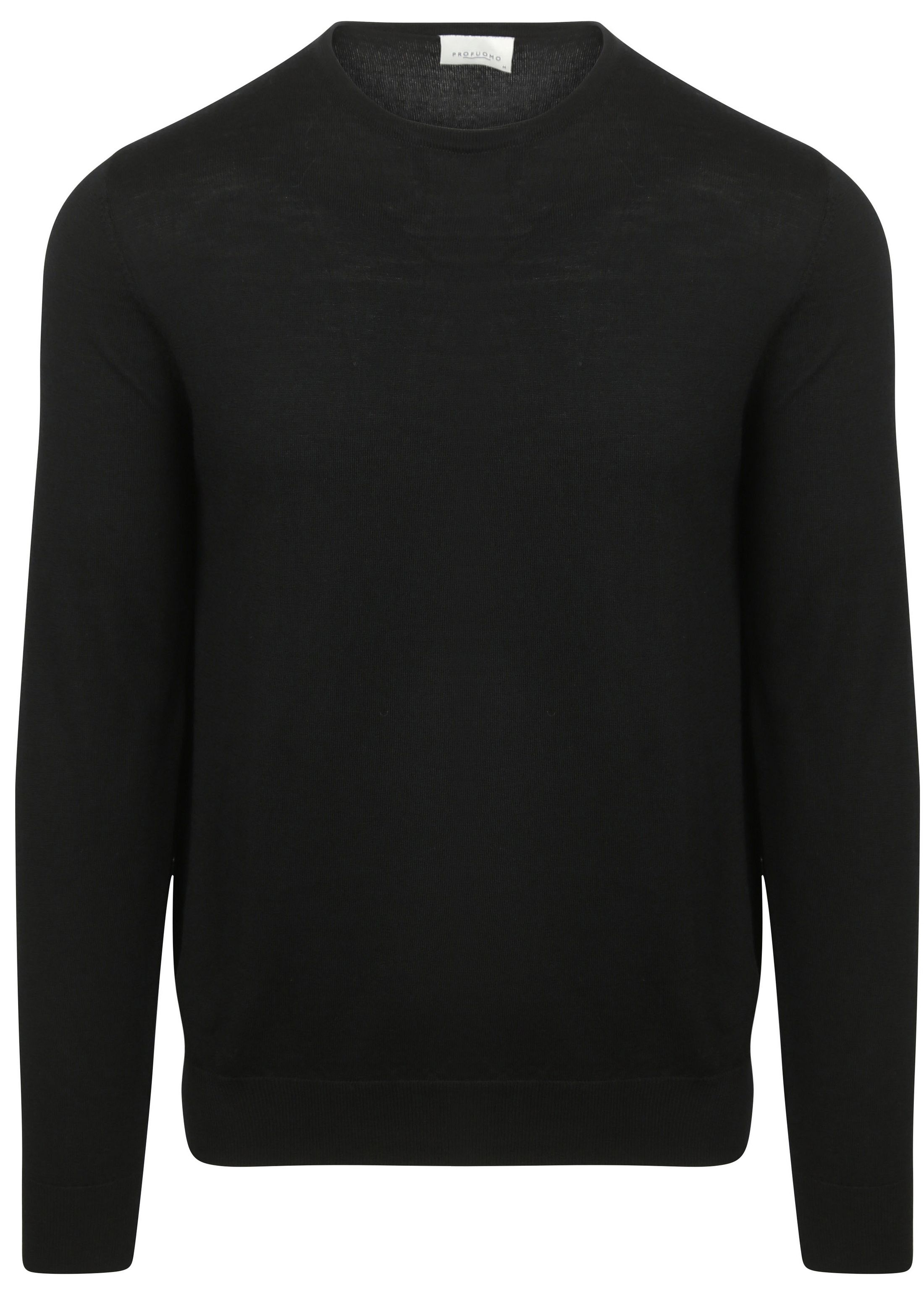 Profuomo Pullover Merino Wool Black PPWJ30001G-A order online | Suitable