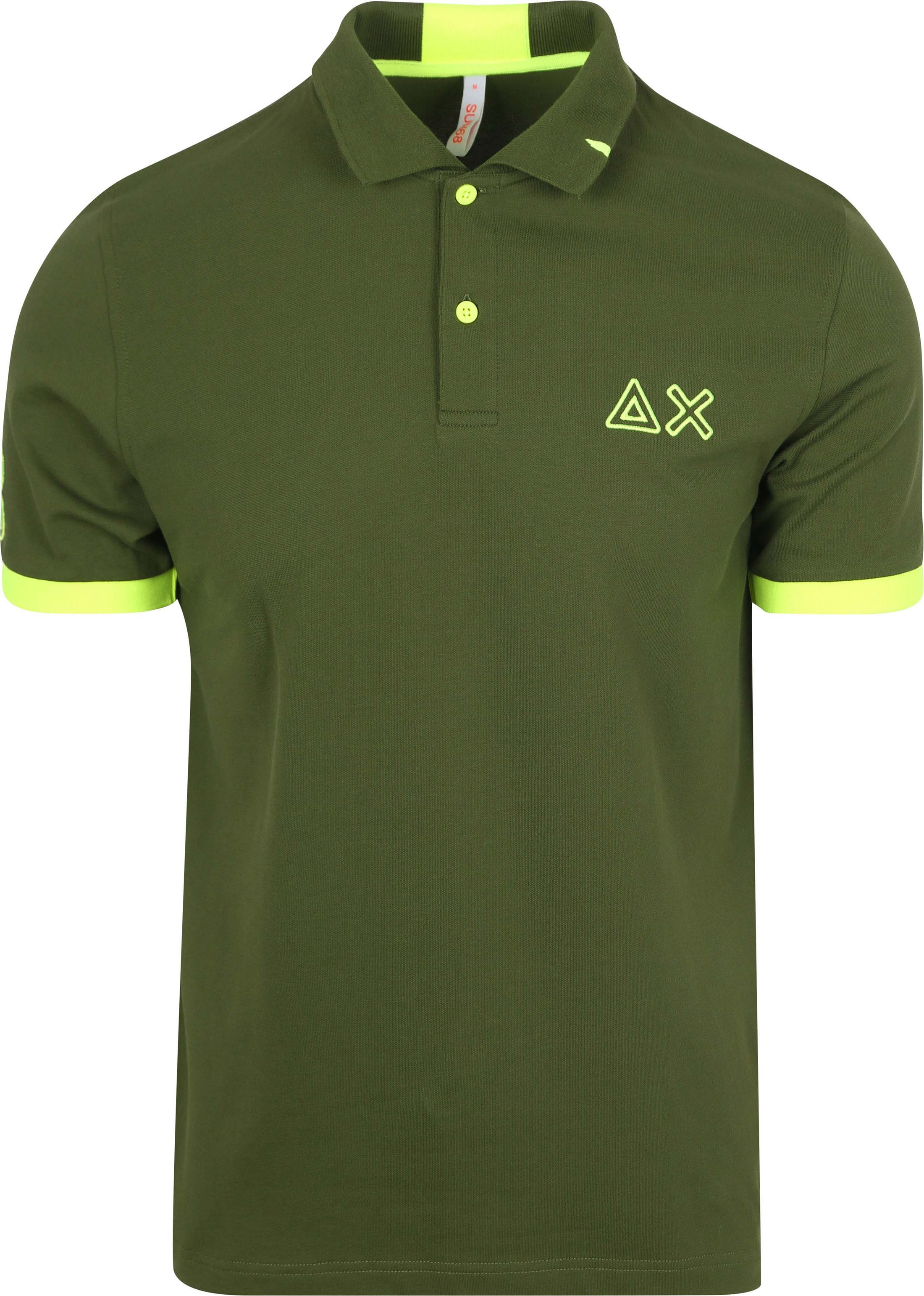 Sun68 Poloskjorte Logo Fluo Army Grønn A35122-37