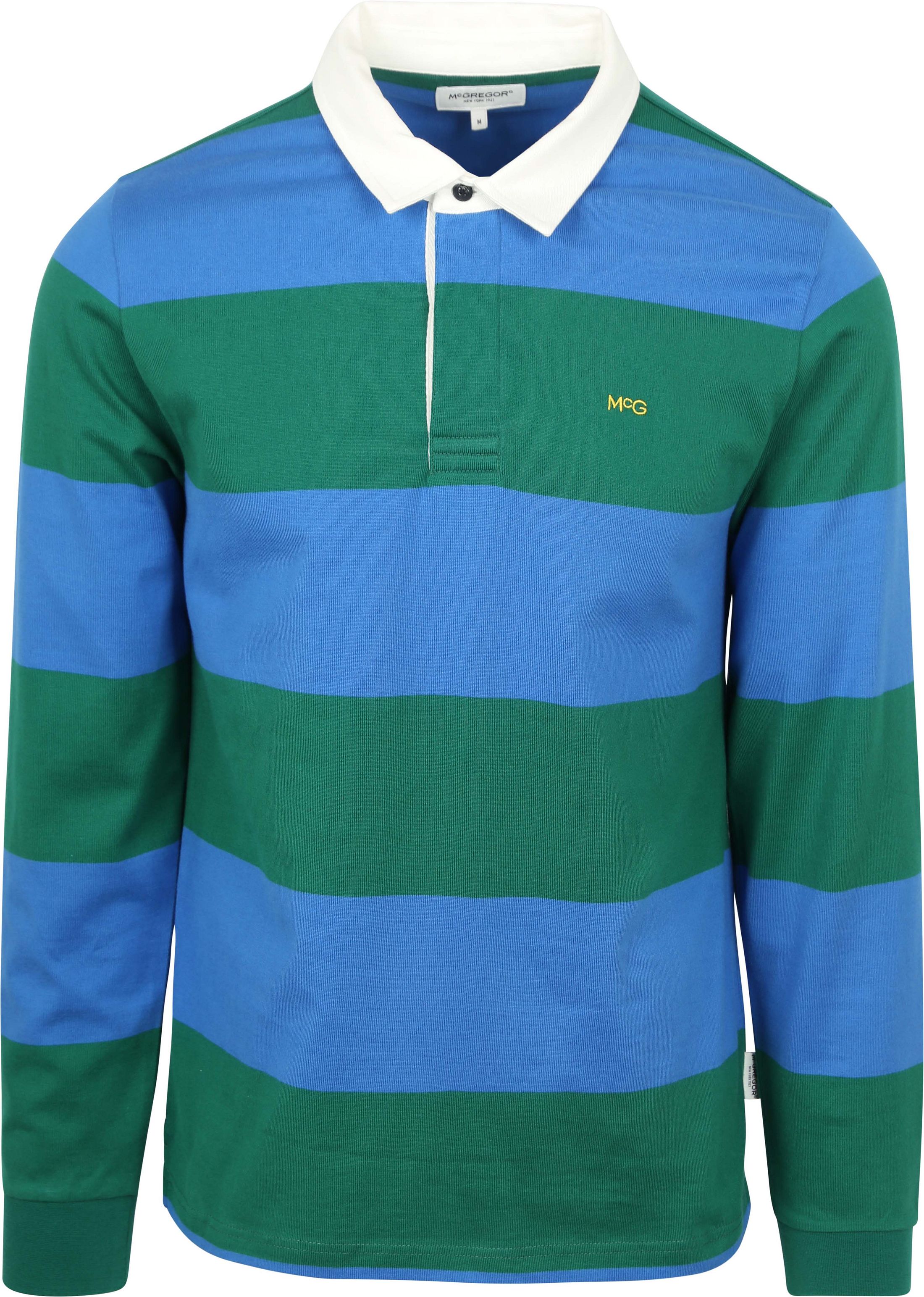 McGregor Rugbyshirt Stripe Blue Green MM242.8004.03-2202 order online | Suitable