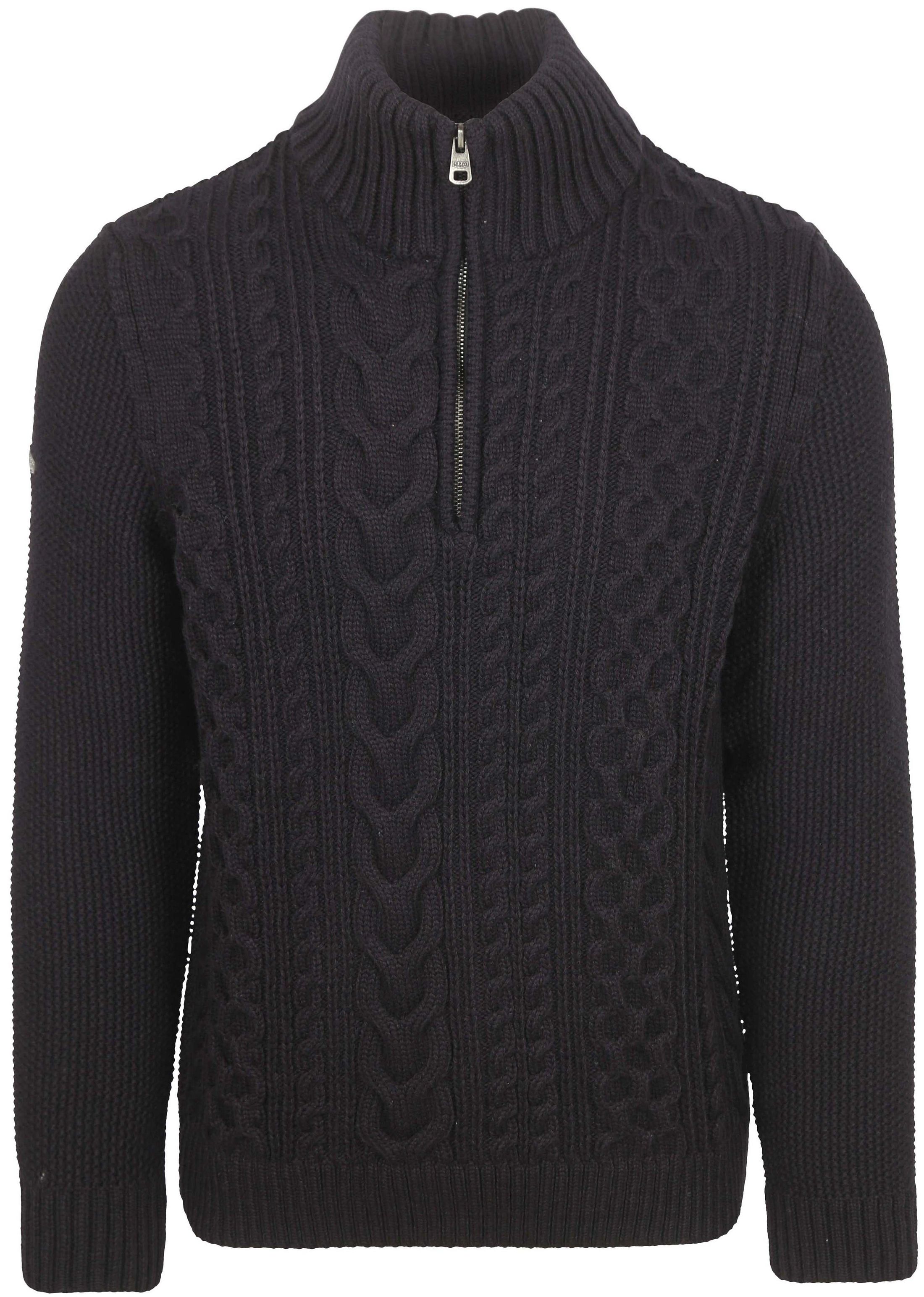 Superdry Half Zip Pullover Jacob Cable Navy M6110698A-98T kaufen | Suitable