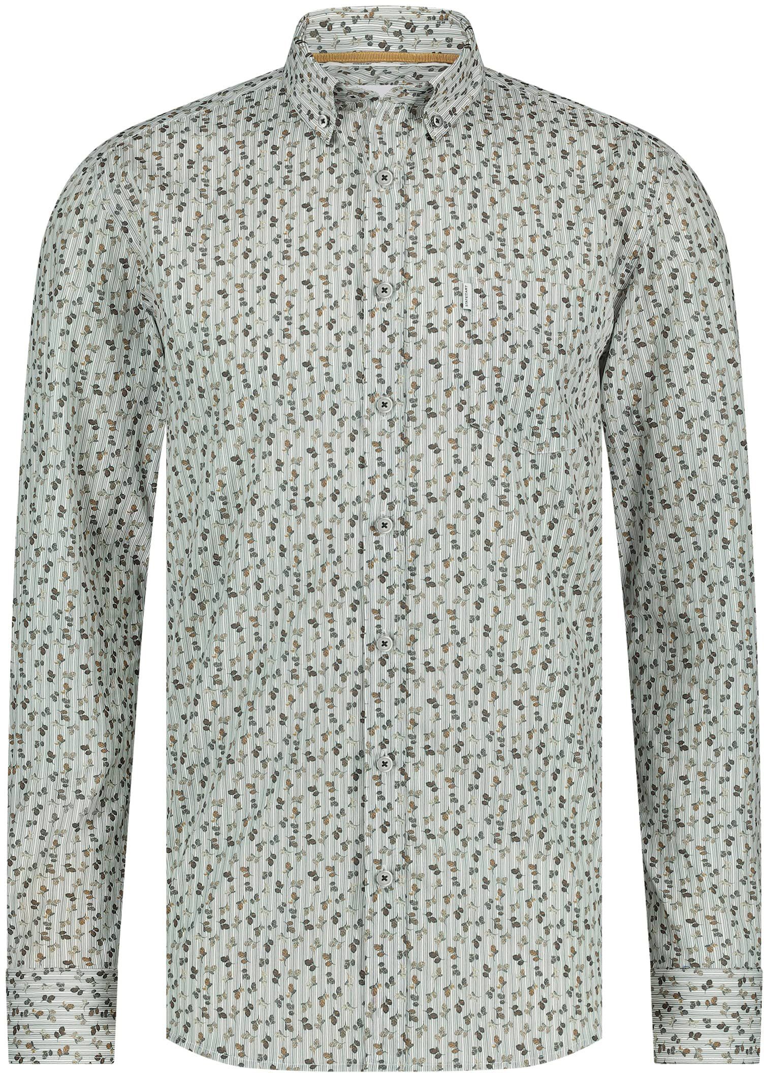 State Of Art Skjorta Poplin Tryck Ljusblå 21424233-1184