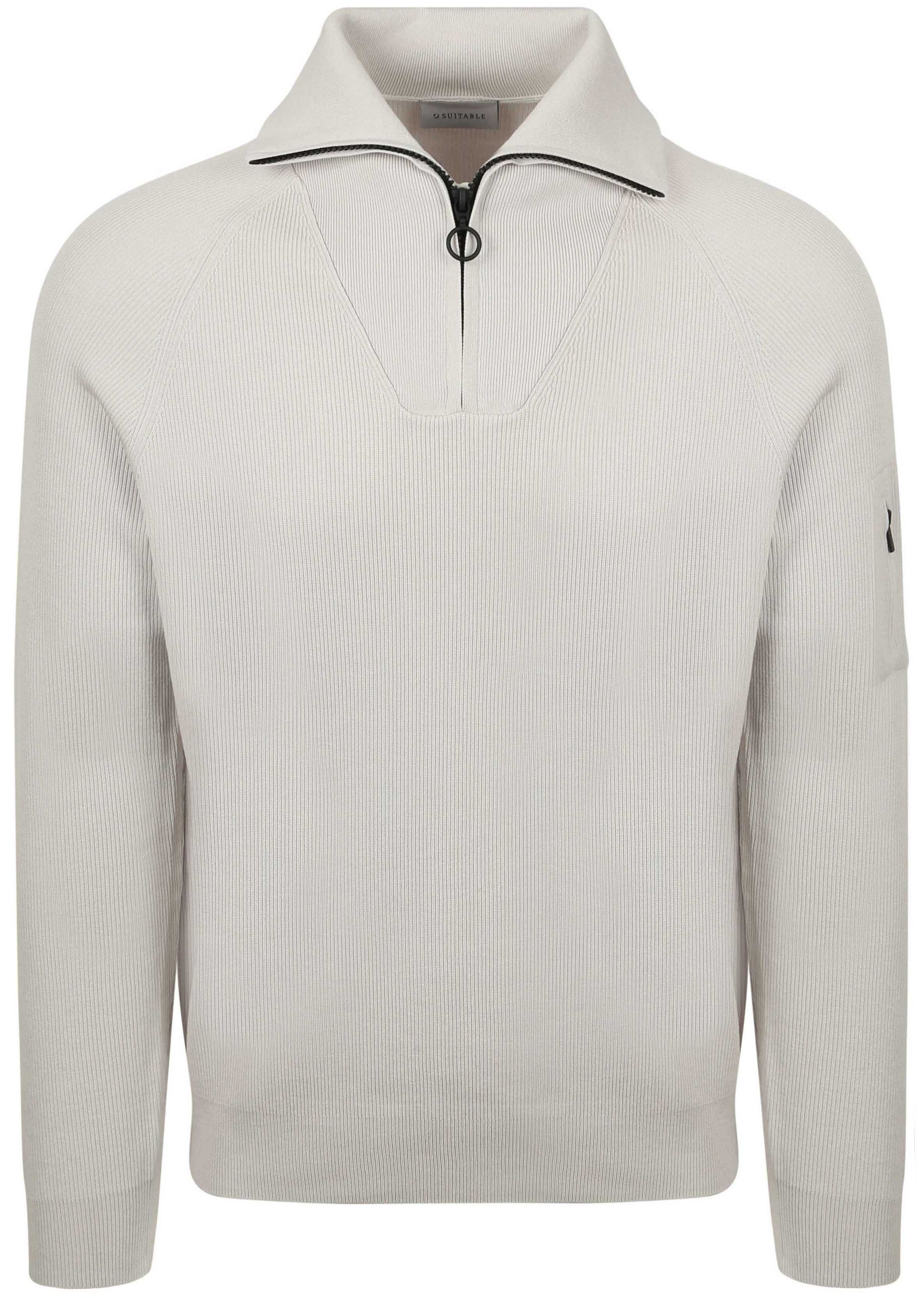 Suitable Half Zip Genser Tias Cooldry Strikket Greige SPE25305TI49ST-920