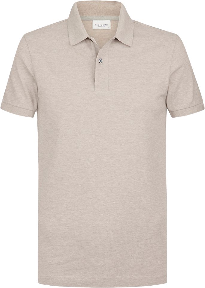 Profuomo Piqué Poloshirt Beige PPWD10019C-F3 kopen | Suitable