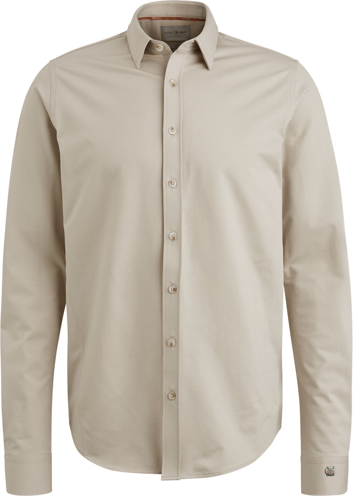 Cast Iron Overhemd Twill Jersey Greige CSI2503226-7014 kopen | Suitable
