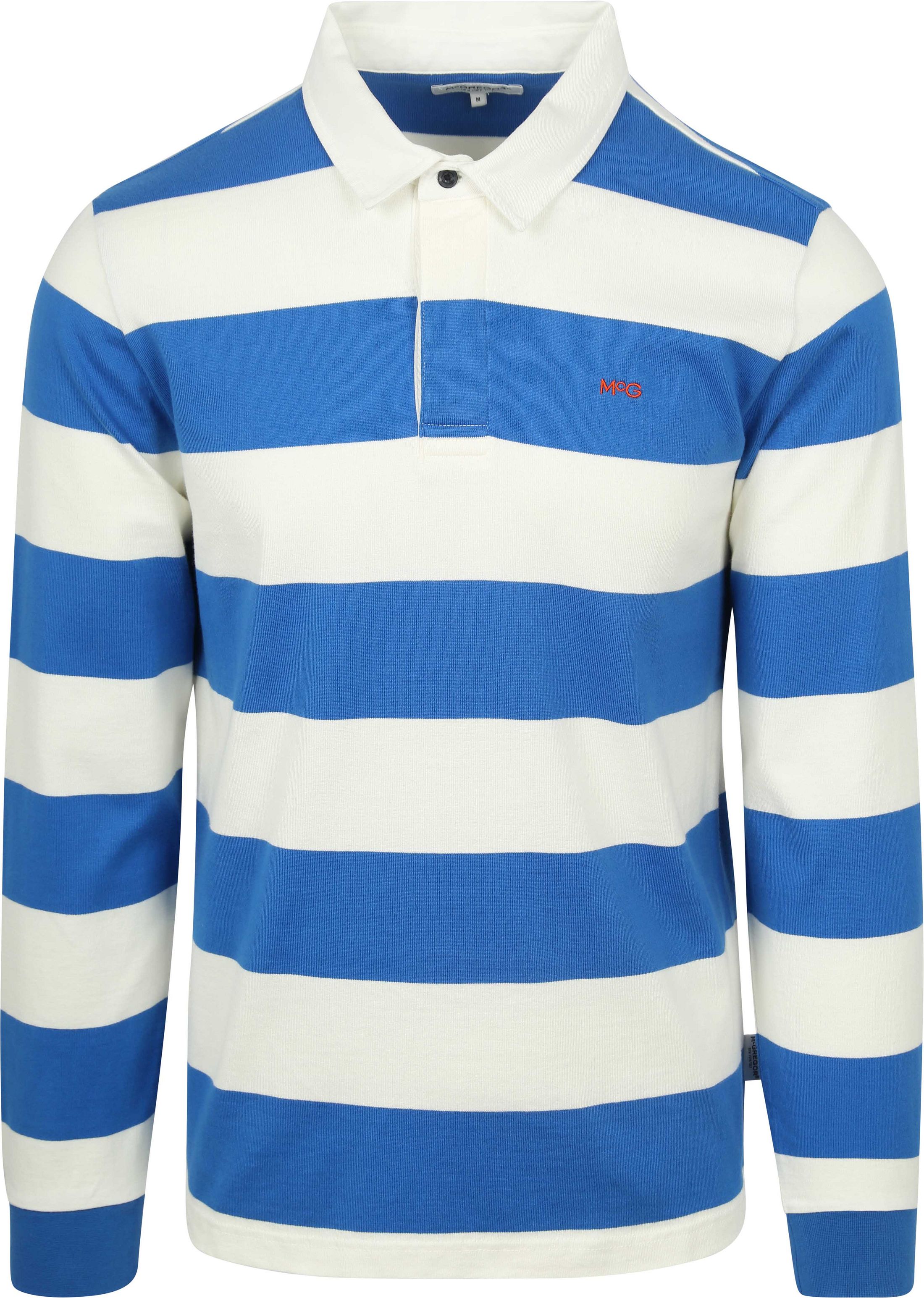 McGregor Rugbyshirt Bleu Blanche Rayé MM242.8004.04-2202 commander en ligne | Suitable