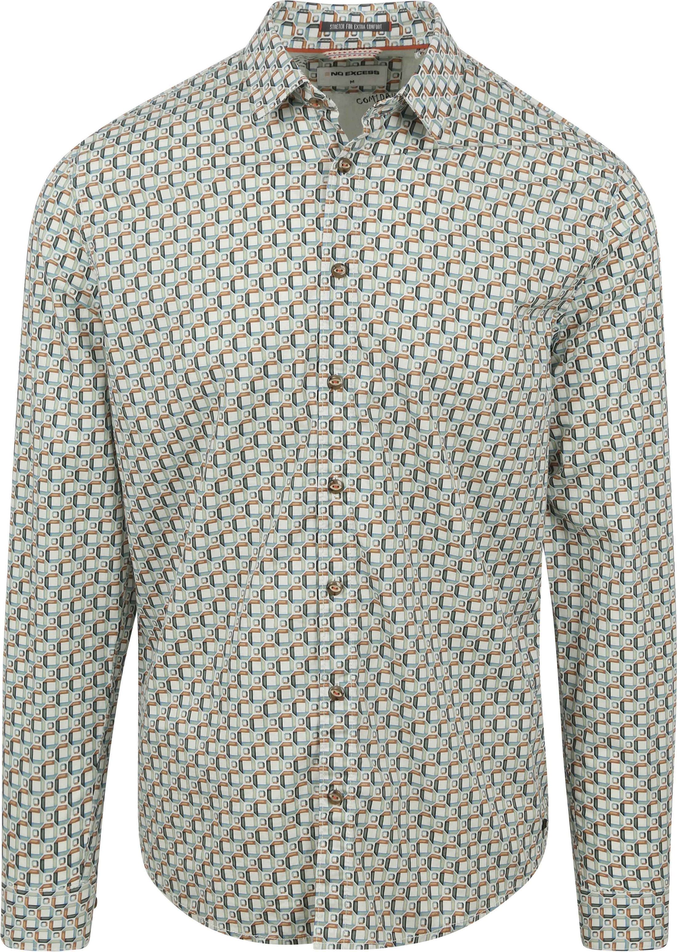 No Excess Overhemd Groen Multicolour Print 23450209-058 kopen | Suitable