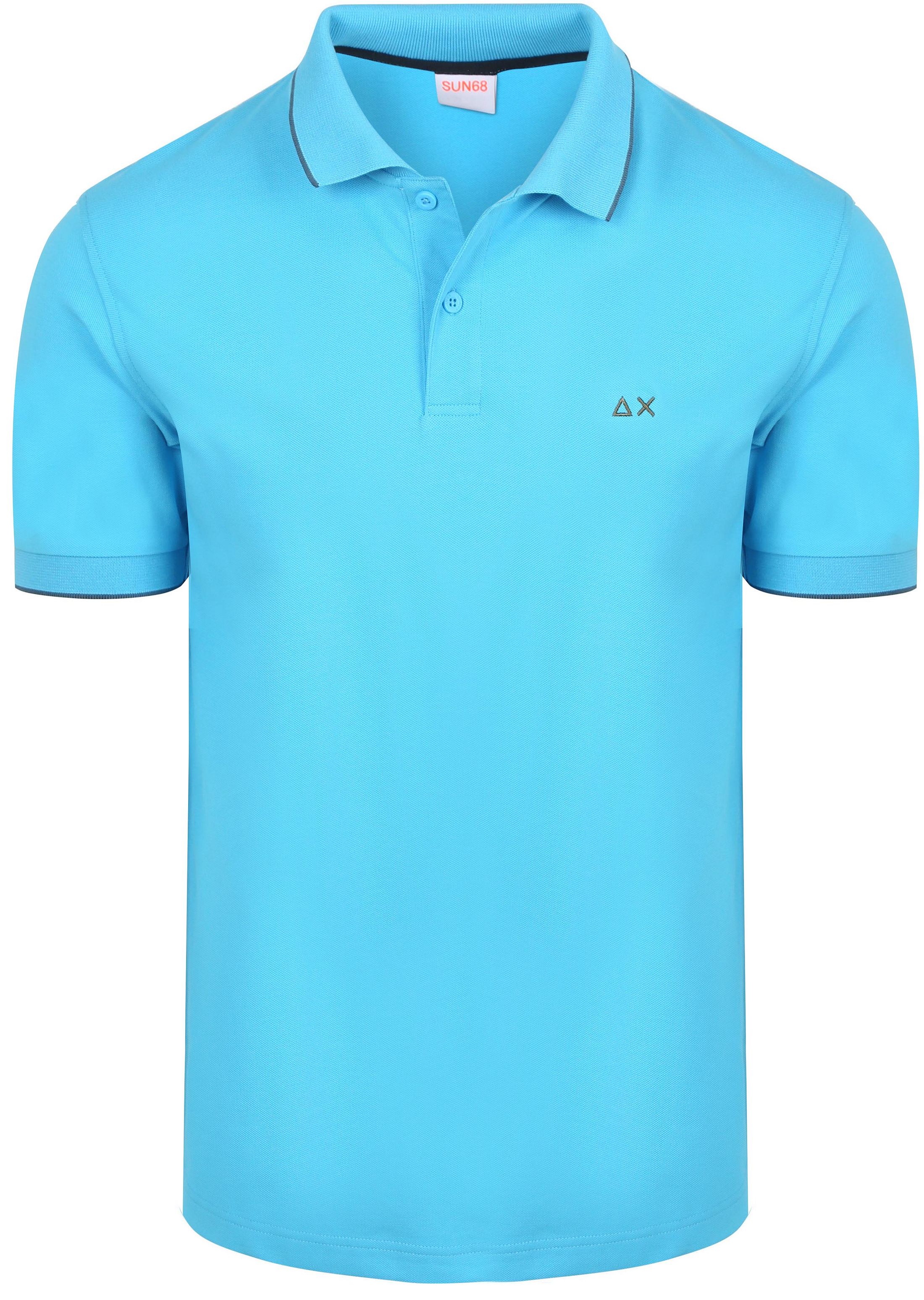 Sun68 Polo Shirt Small Stripe Collar Light Blue order online | A36111-13 | Suitable Slovakia
