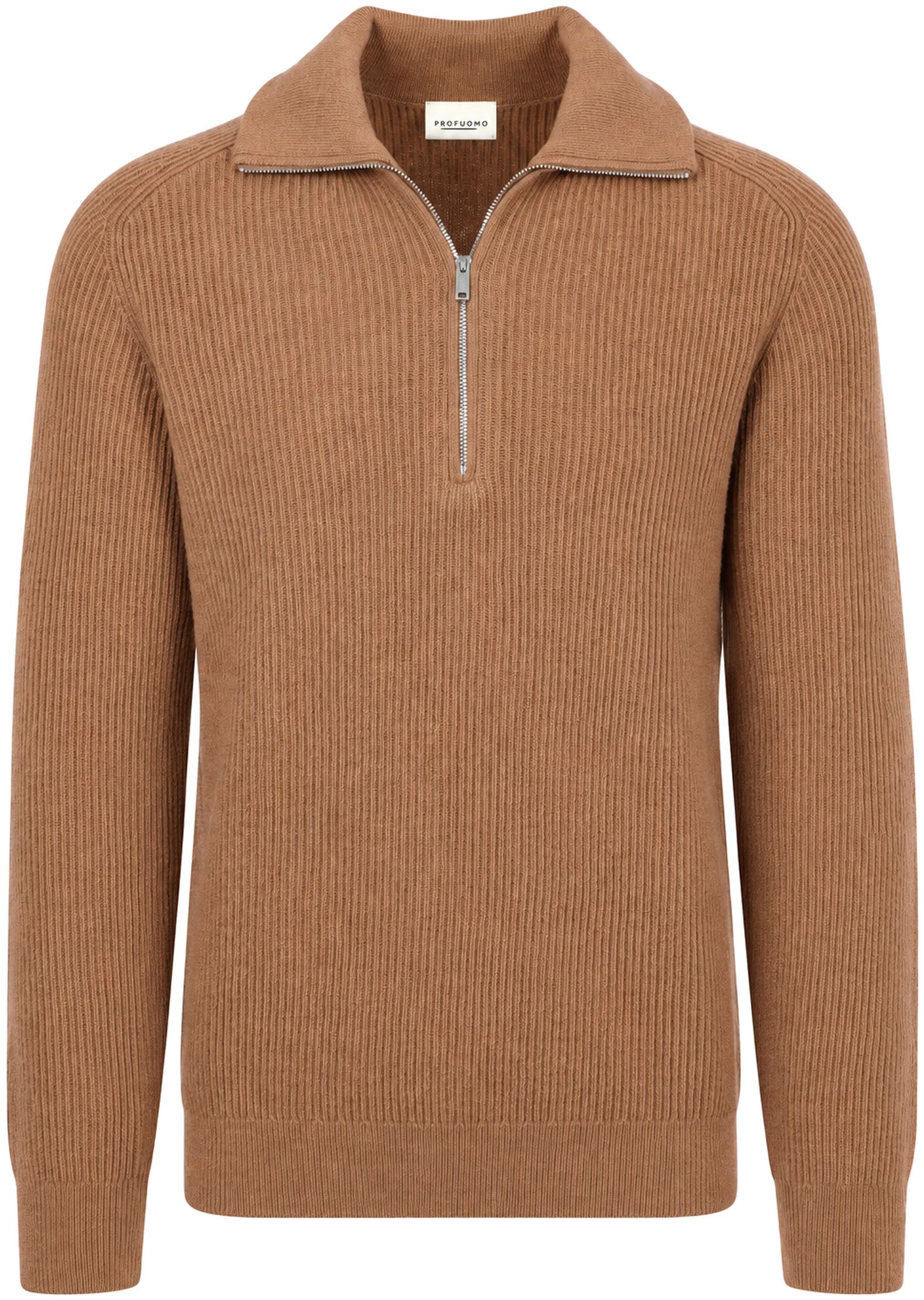 Profuomo Half Zip Pullover Wool Cognac order online | PPXJ30058C-1 | Suitable Liechtenstein