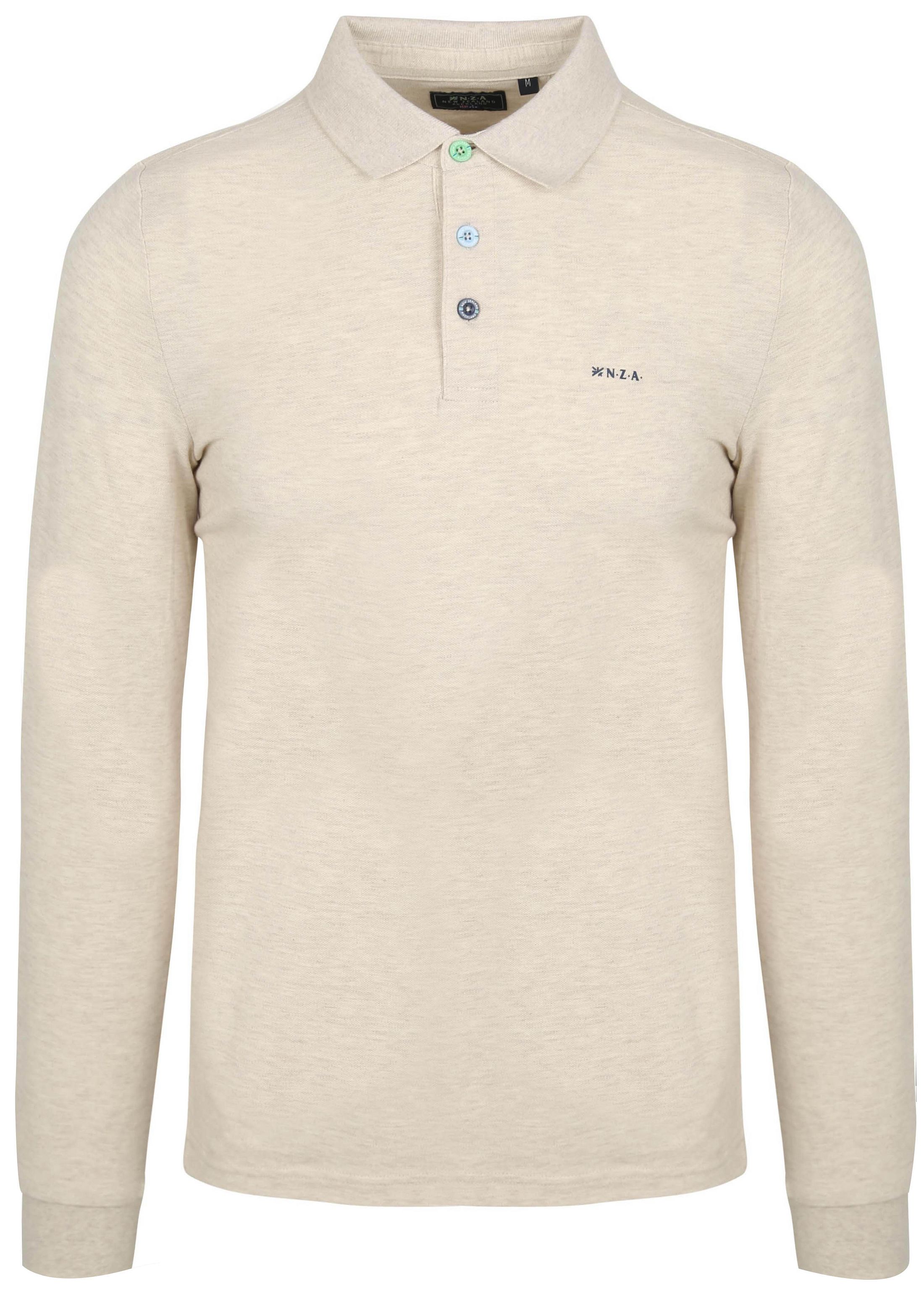 Køb NZA Langærmet Polo Marshall Lys Creme 25BN221-1107 | Suitable