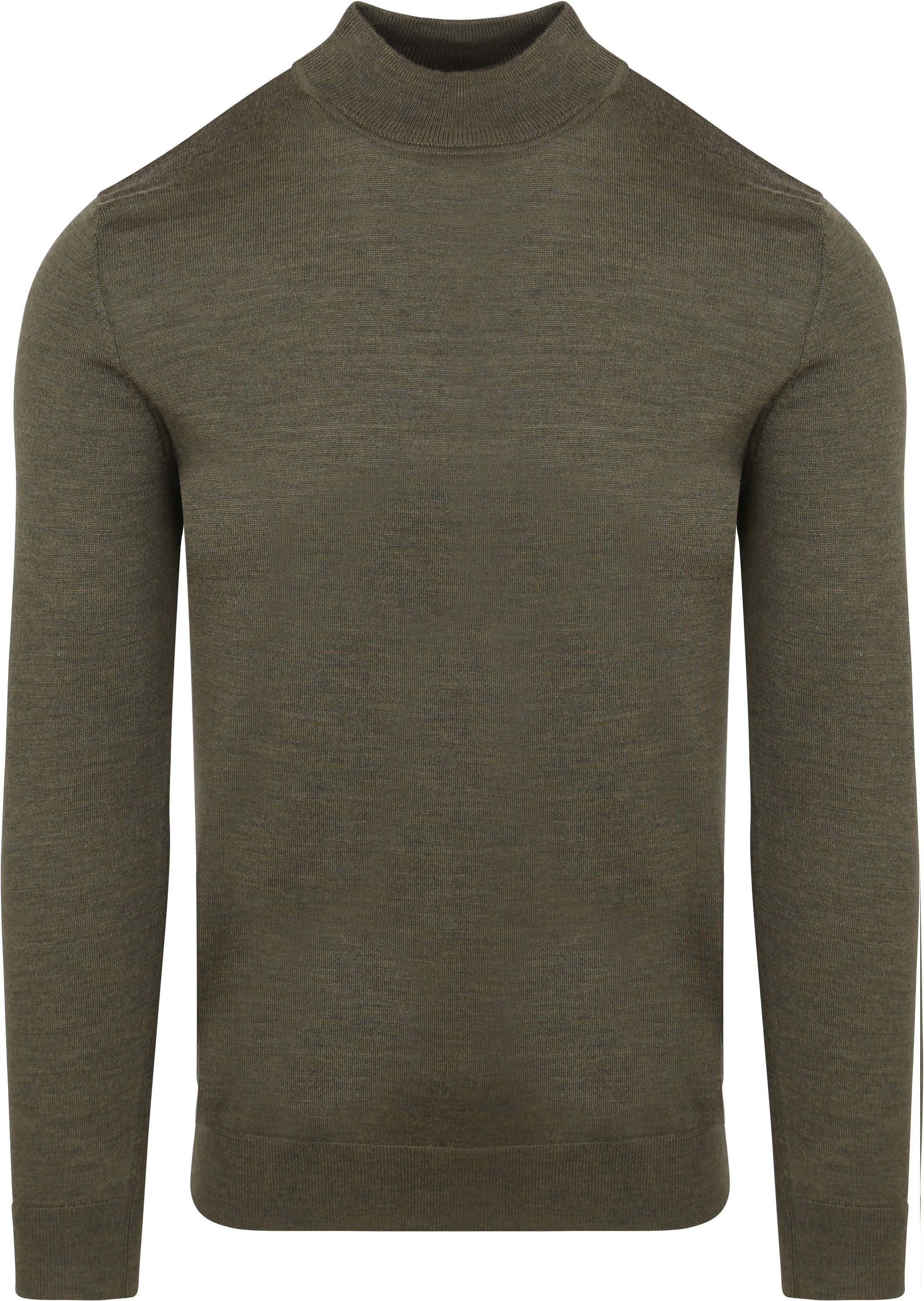 Køb Profuomo turtleneck i merinould, olivengrøn PPWJ30004A-Z3 | Suitable