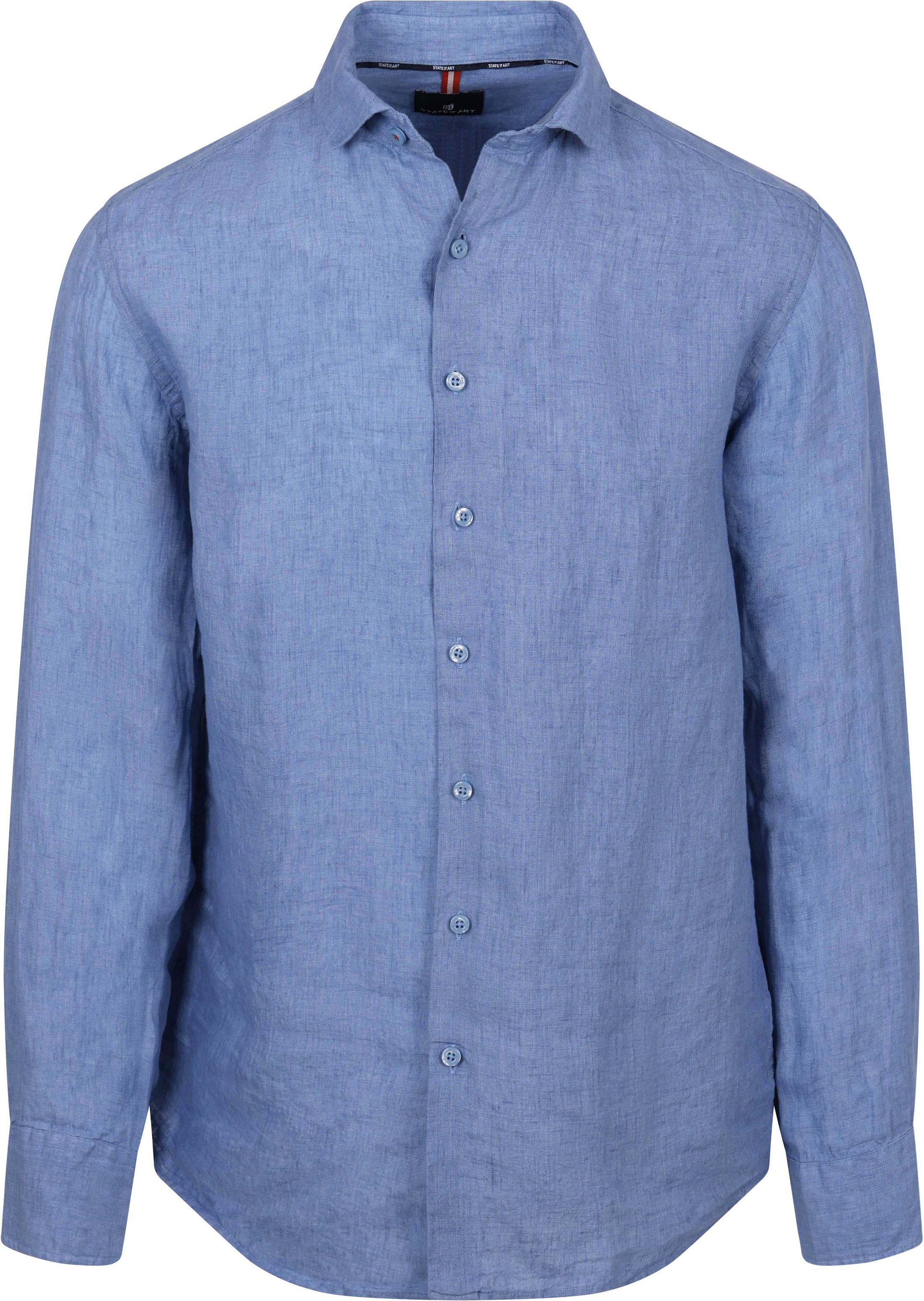State Of Art Hemd Leinen Mid Blau kaufen | 21116270-5300 | Suitable