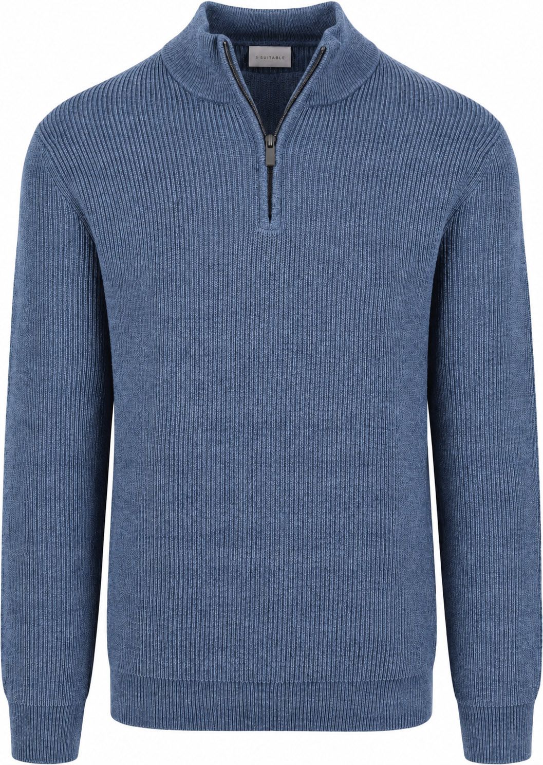 Suitable Half Zip Trui Cowo Blauw PU-COWO-HZ-24 195421 kopen | Suitable