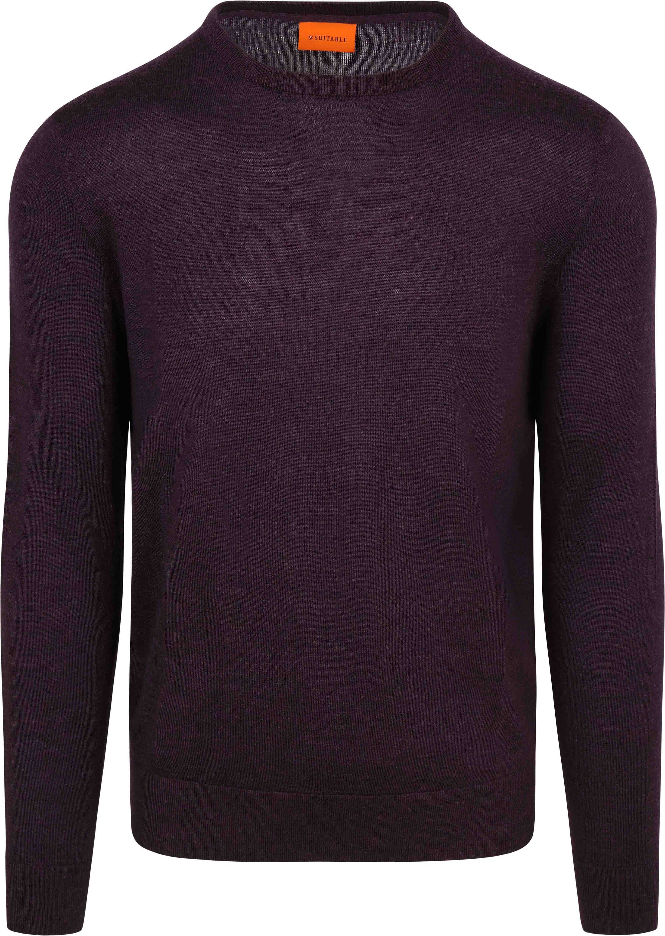 Køb Suitable Merino Pullover Lilla PU-MRI-O-26-PU | Suitable