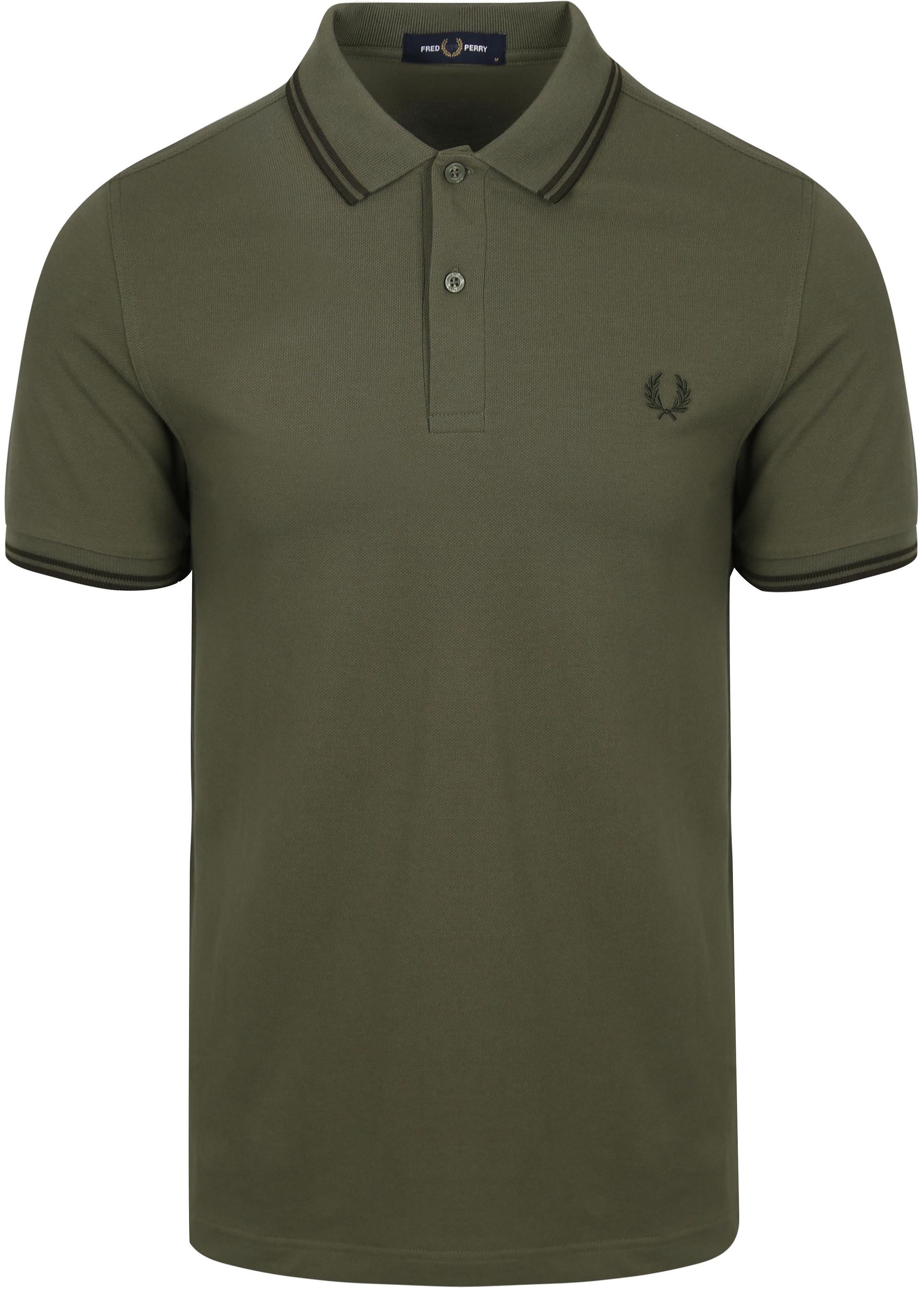 Køb Fred Perry M3600 polo olivengrøn W49 M3600-W49 | Suitable