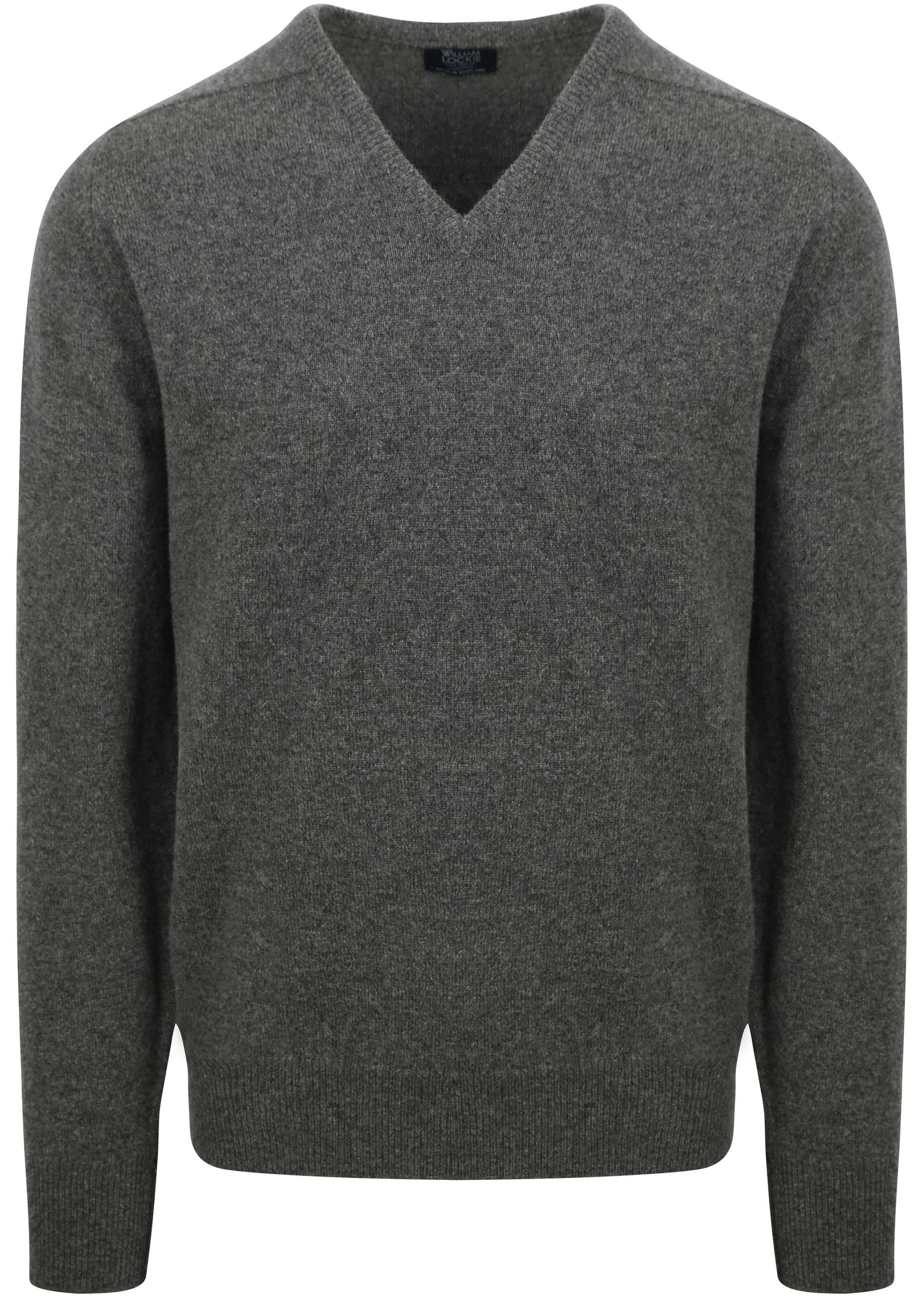 William Lockie Pullover Lammeuld V Cliff Grå 7092DF-226 Cliff
