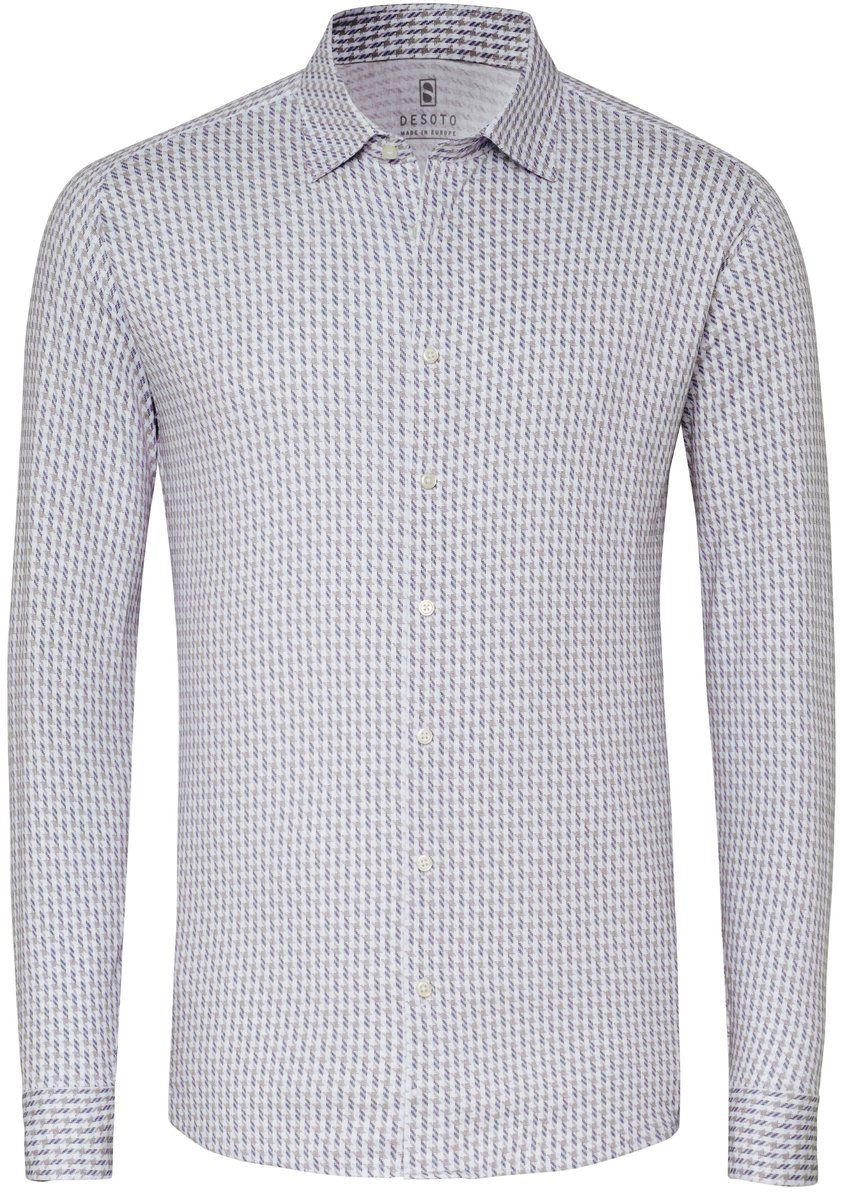 Desoto Skjorte Tidløs Elegance Print Greige 77228-3-871