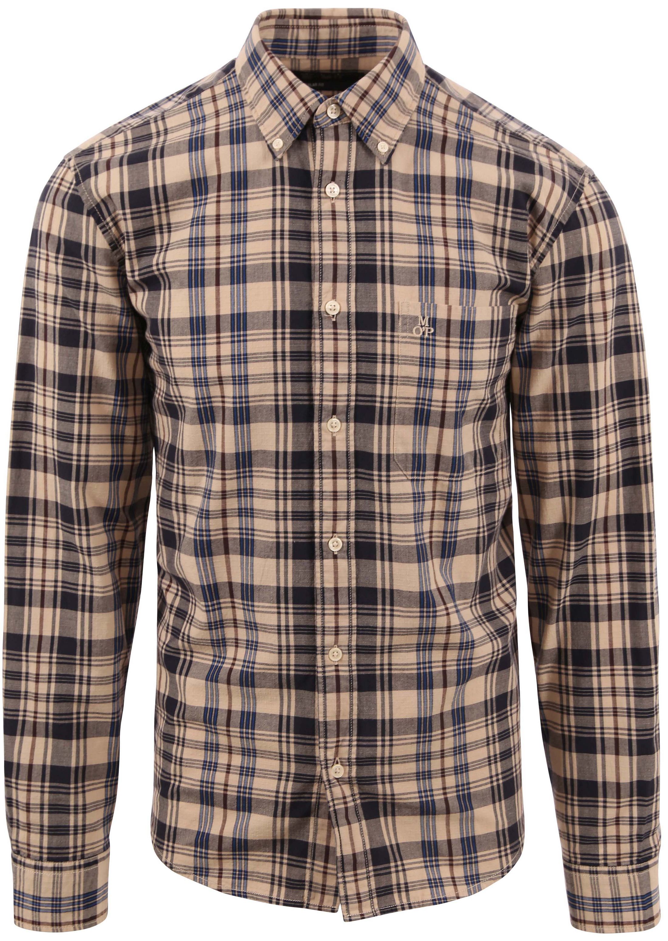 Køb Marc O'Polo Skjorte Ternet Beige M28720942058-J11 | Suitable