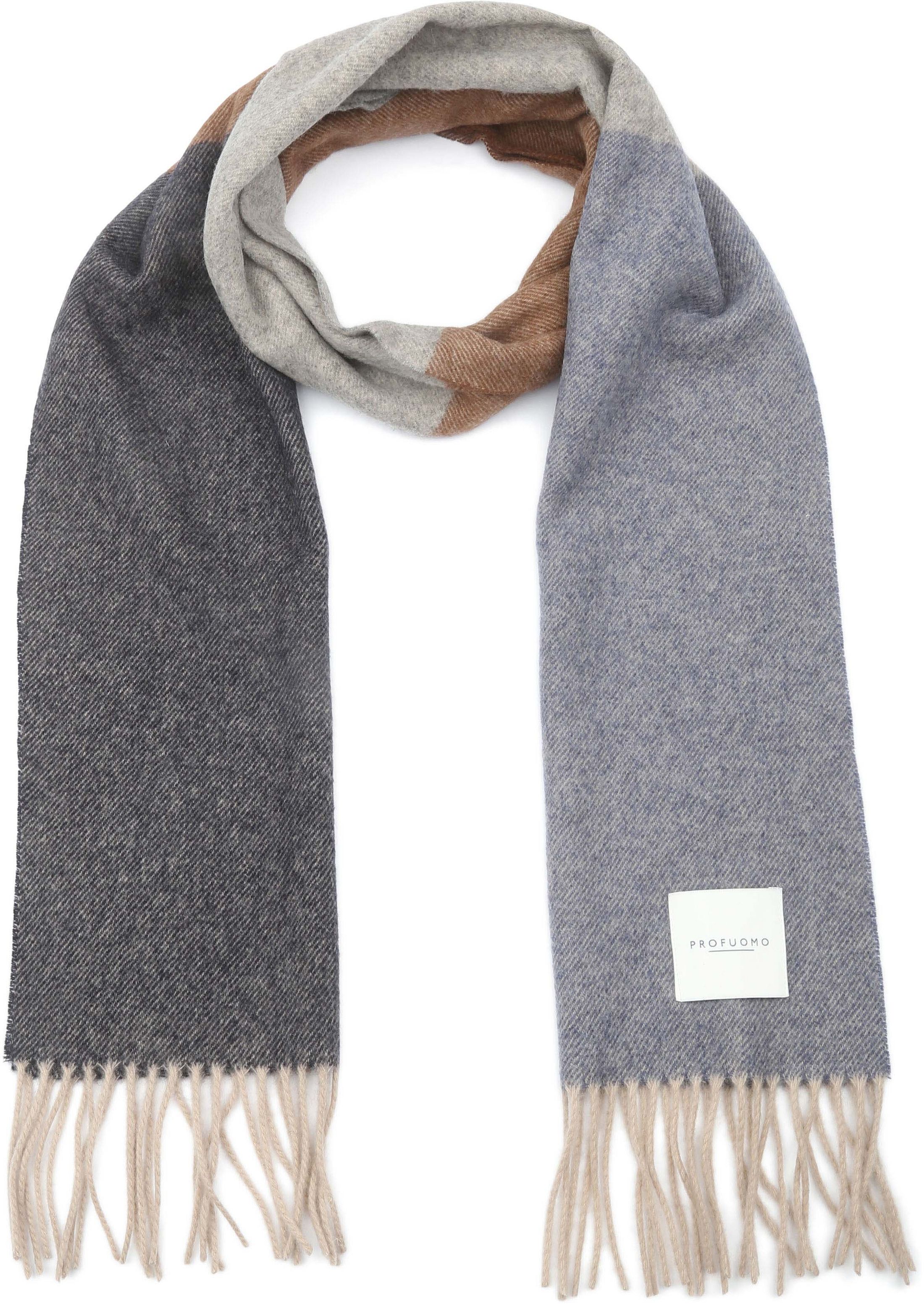 Profuomo Écharpe Agneline Gris Bleu Brun PPVS30002A-1 commander en ligne | Suitable