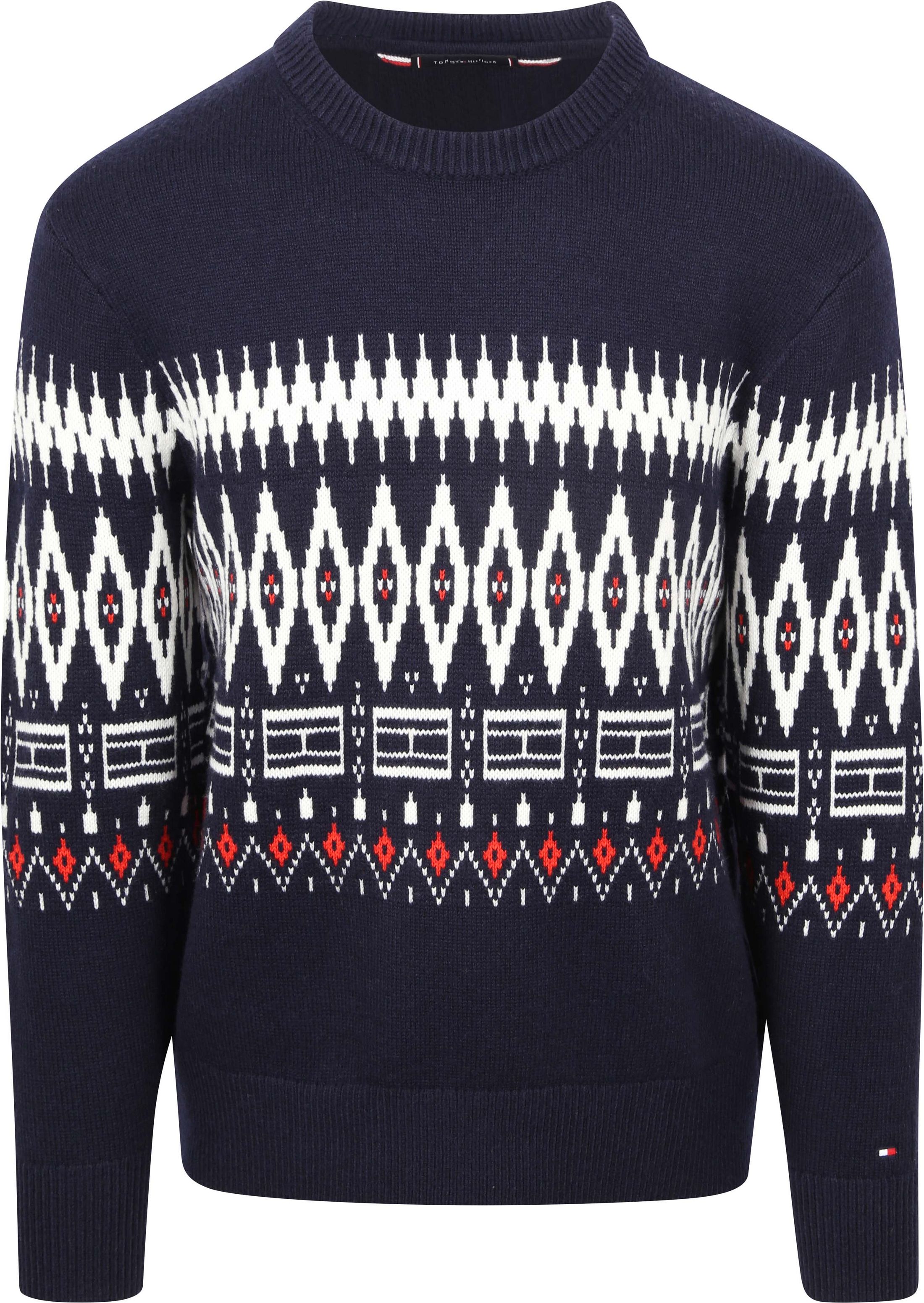 Tommy Hilfiger Fairisle Genser Trykk Marineblå MW0MW40844-0A4