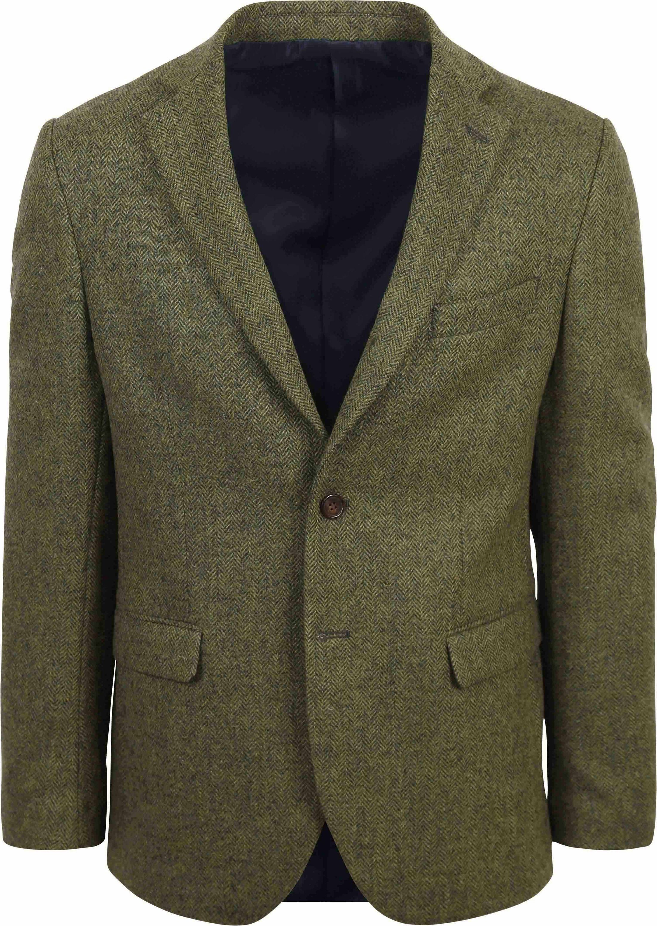 Suitable Tweed Colbert Herringbone Groen BL-2BT-HBTWE-AW23-01 kopen | Suitable